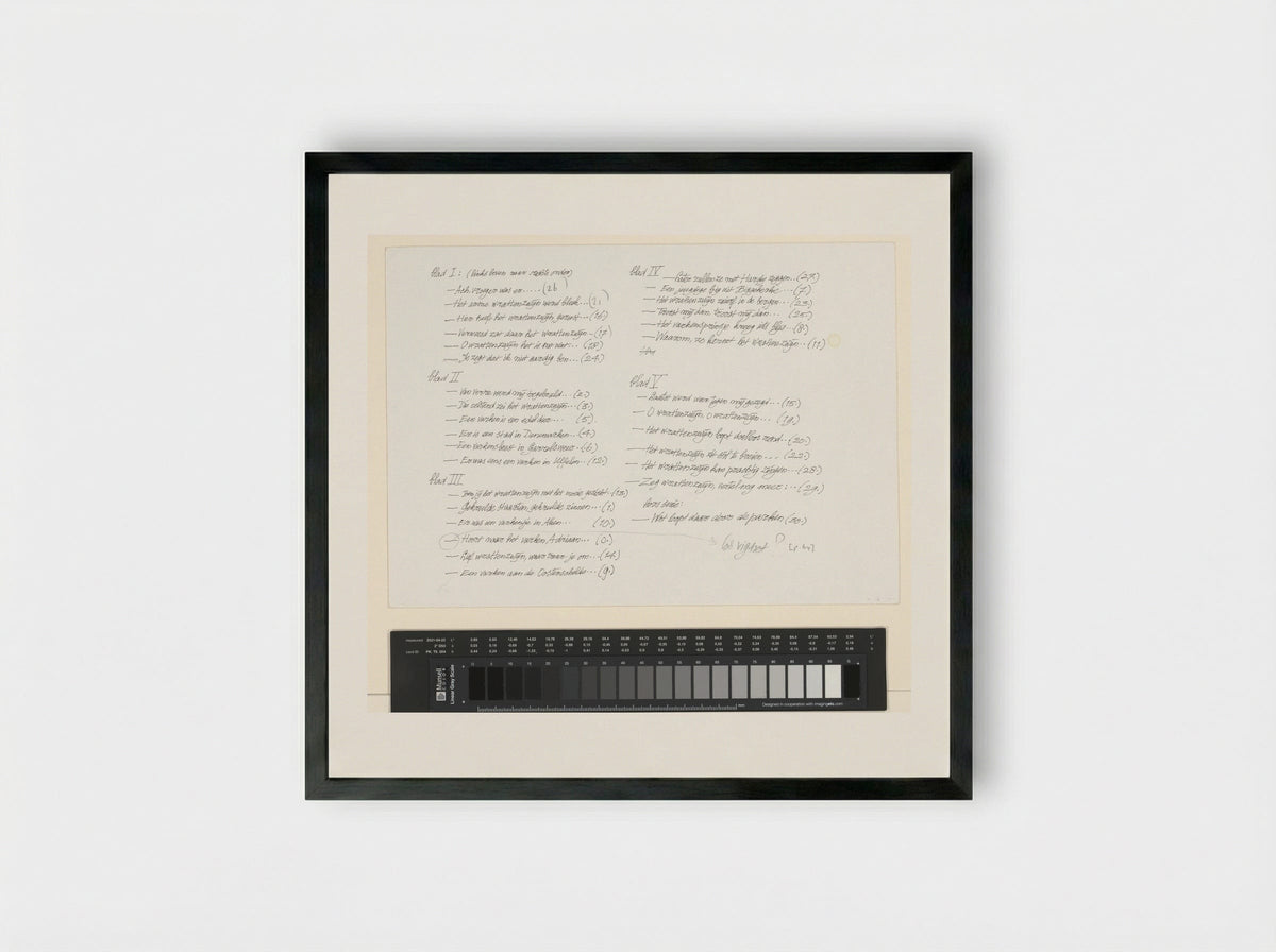Inhoudsopgave - Peter Vos - Framed Print Black