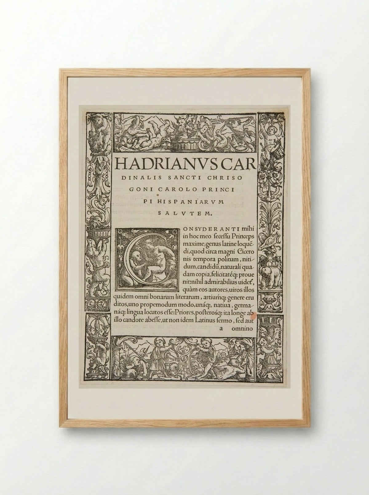 Initial Letter C - Urs Graf - Framed Print Wood