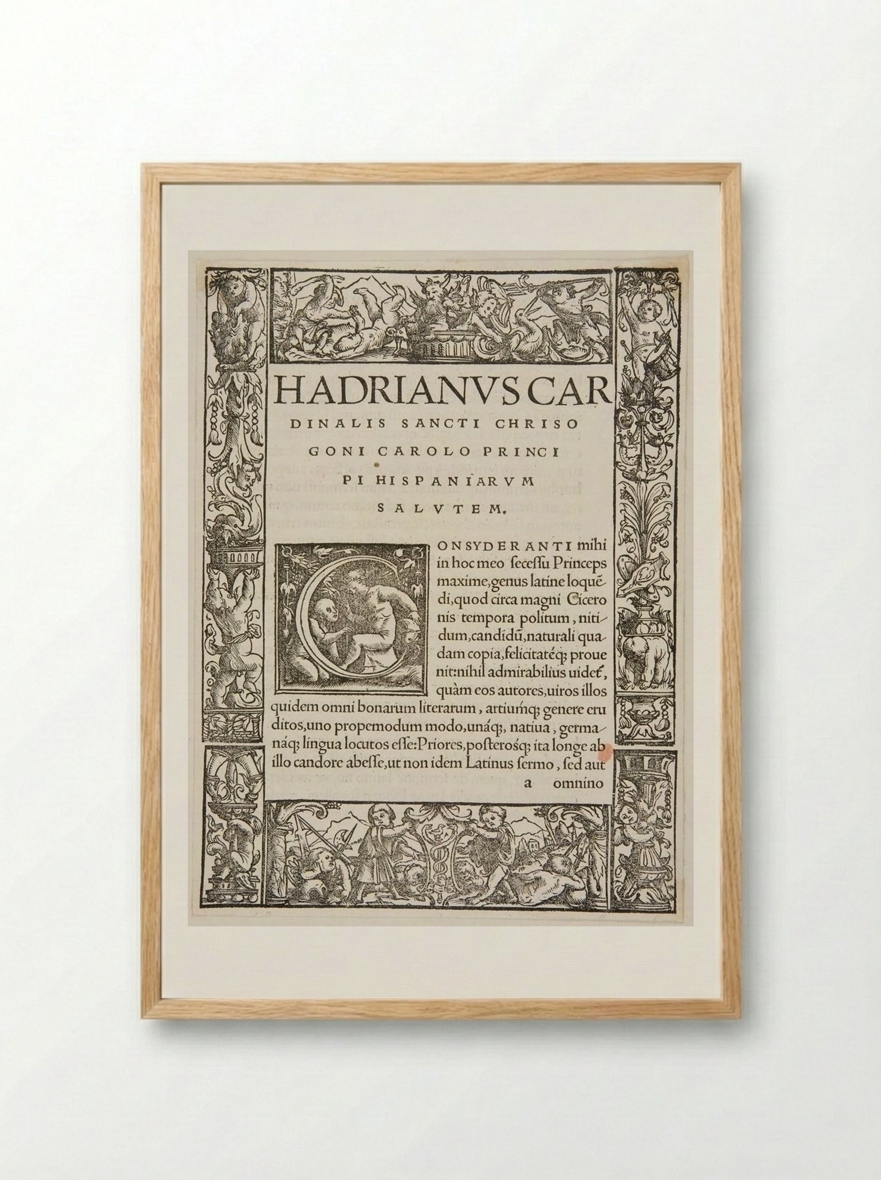 Initial Letter C - Urs Graf - Framed Print Wood