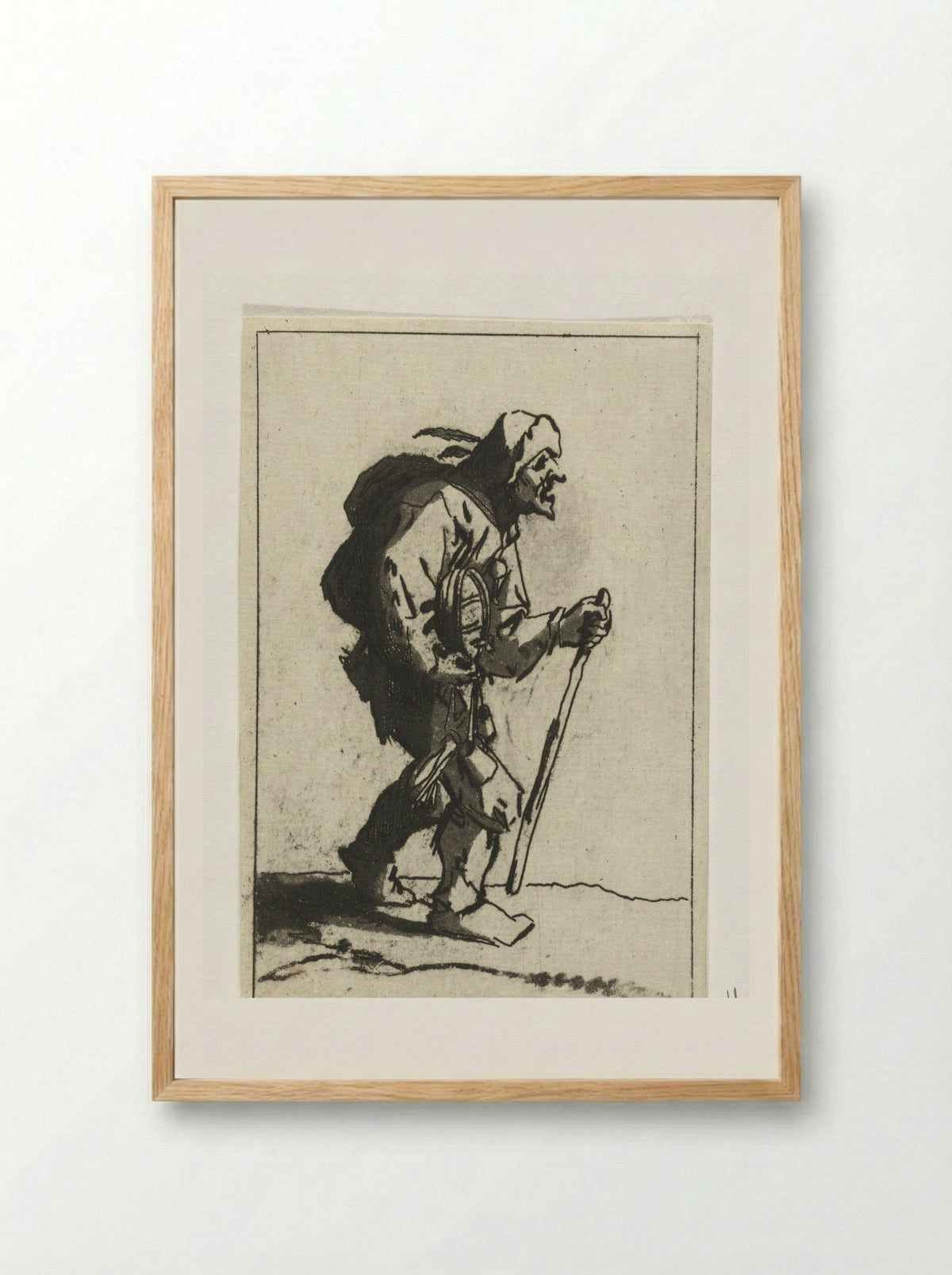 Inkt- en pennenkoopman - Anthonie van den Bos - Framed Print Wood