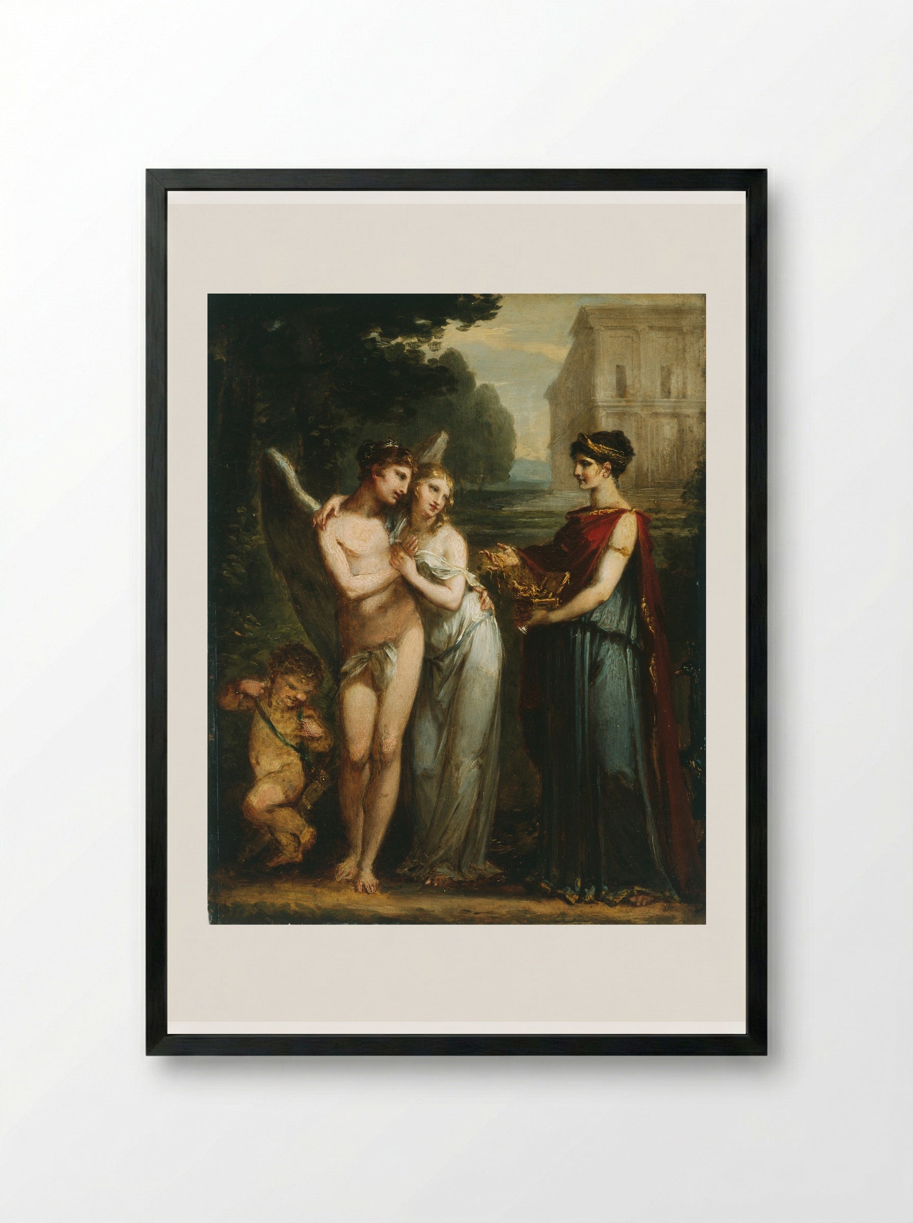 Innocence Preferring Love to Wealth - Pierre-Paul Prud'hon - Framed Print Black