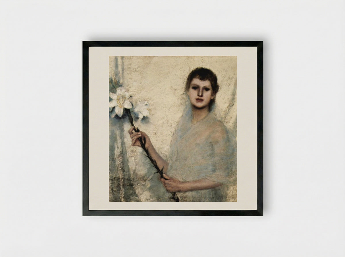 Innocence - Franz von Stuck - Framed Print Black