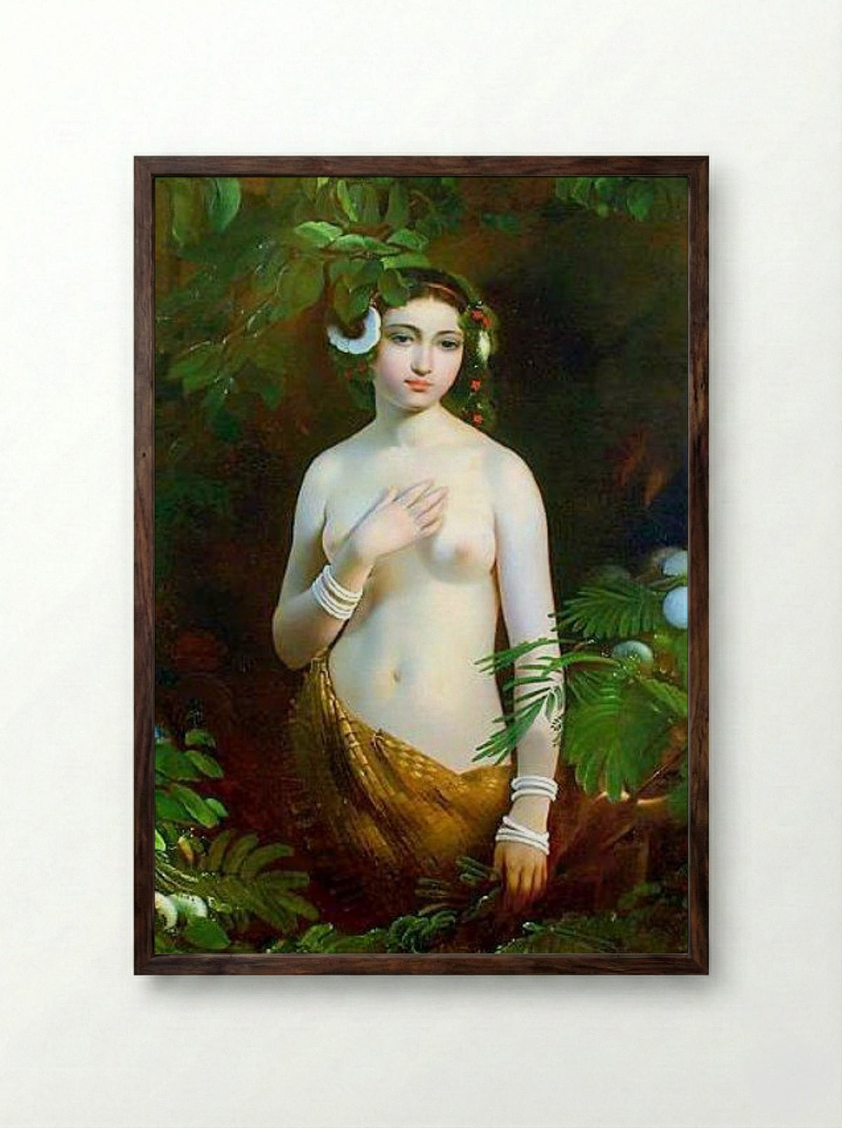Innocence - Paul Delaroche - Framed Print Dark Wood