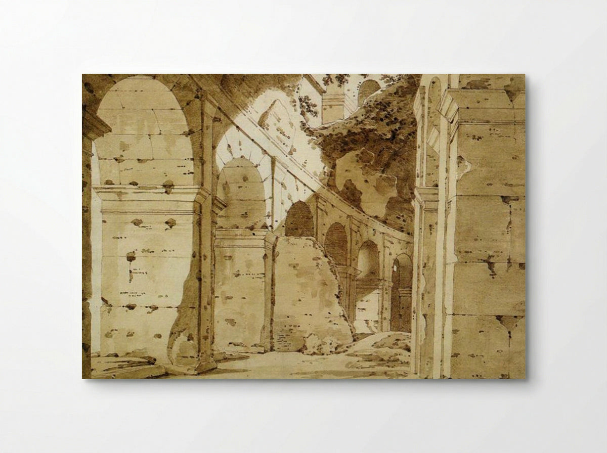 Inside the Arcade of the Colosseum - Joseph Wright of Derby - Poster