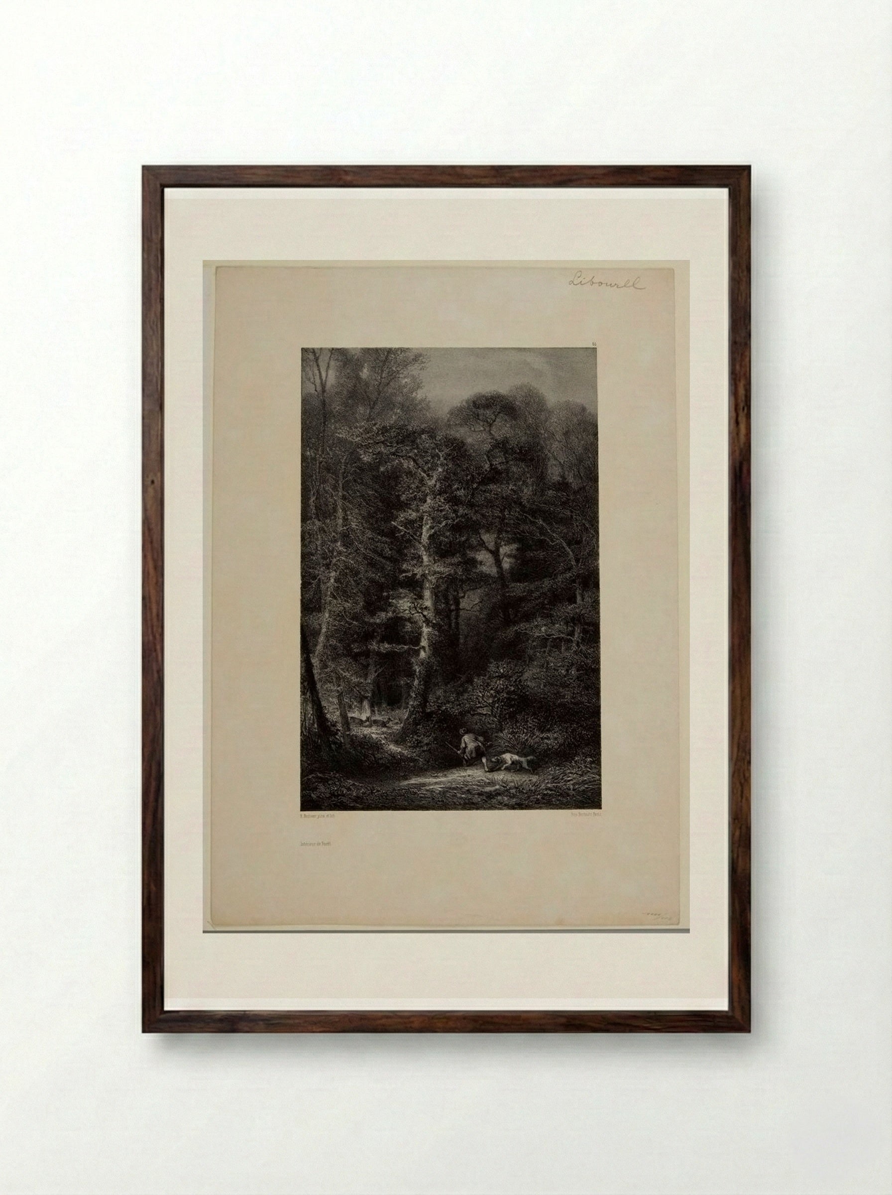 Inside the Wood - Karl Bodmer - Framed Print Dark Wood