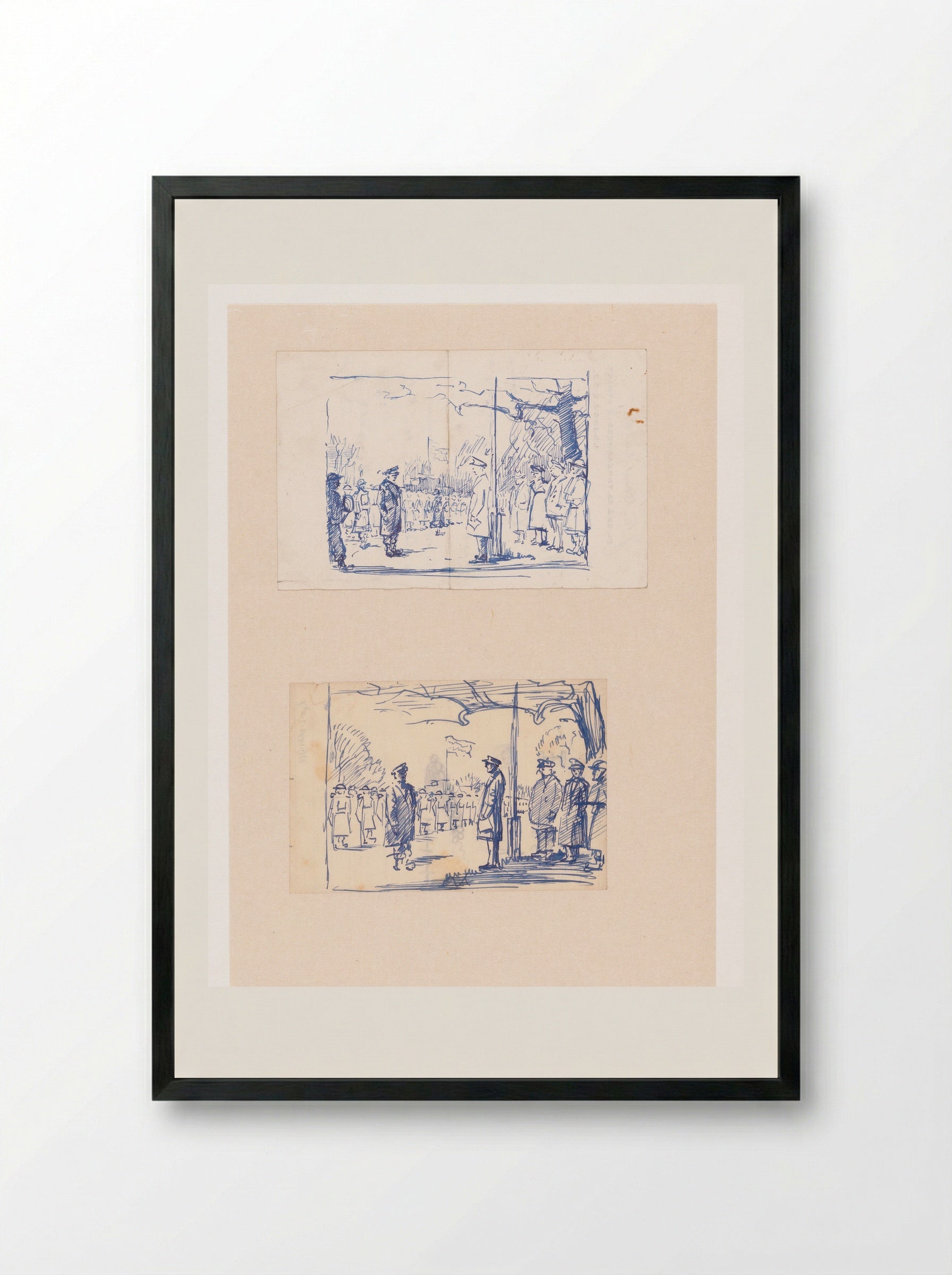 Inspectie van de troepen - Cor Visser - Framed Print Black