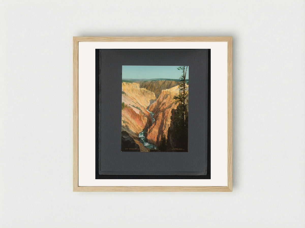 Inspiration Point, Yellowstone National Park - William Henry Jackson - Framed Print Wood