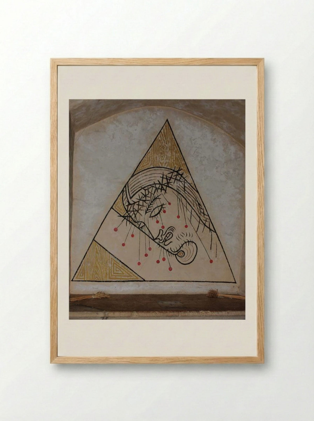 Interieur chapelle Saint Blaise - Jean Cocteau - Framed Print Wood