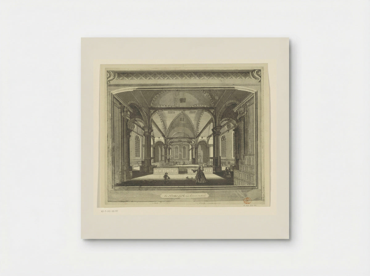 Interieur van de Noorderkerk te Amsterdam - Pieter van den Berge - Poster
