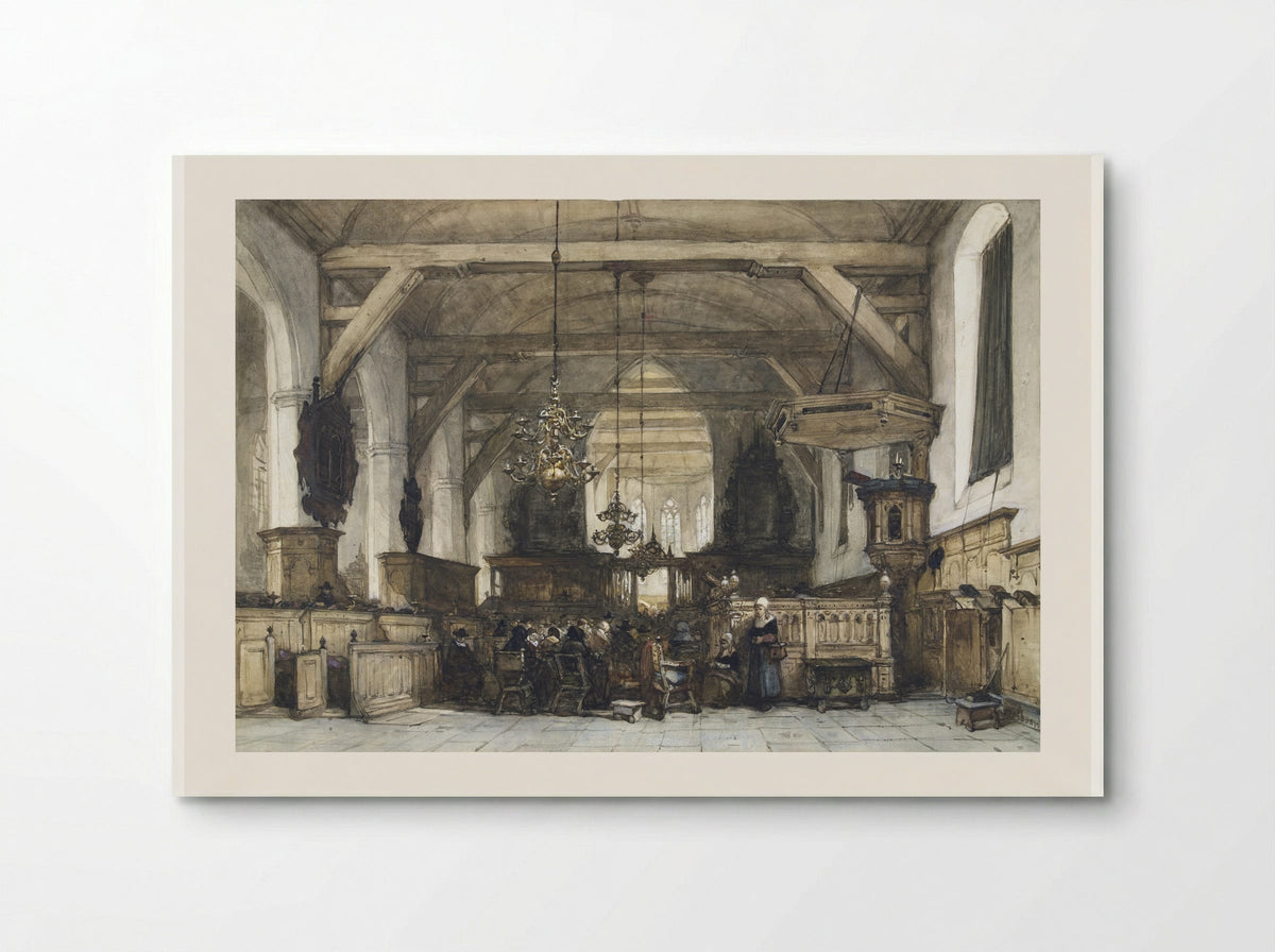 Interieur van de kerk te Maasland - Johannes Bosboom - Poster