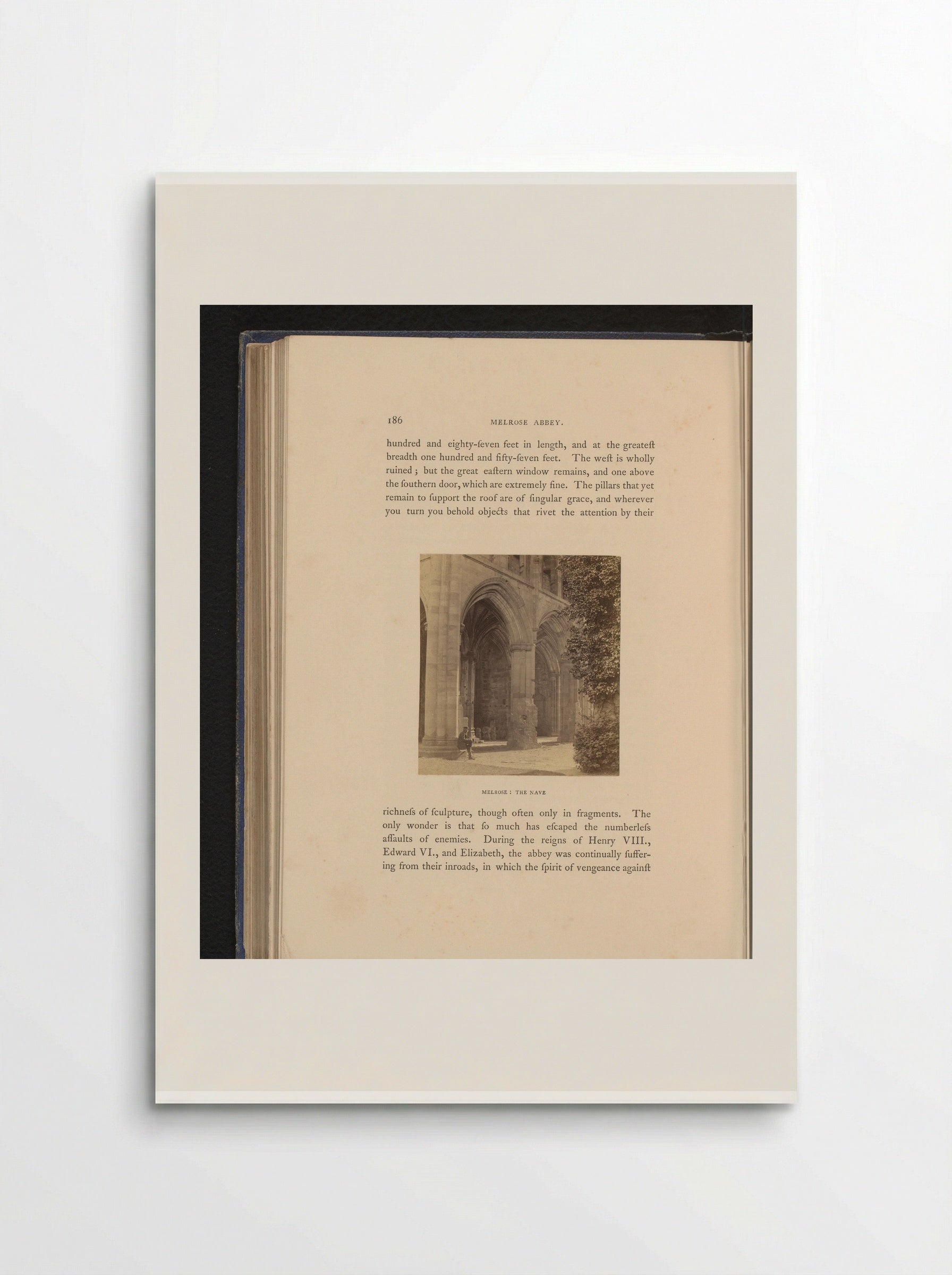 Interieur van het schip van Melrose Abbey in Roxburghshire - George Washington Wilson - Poster