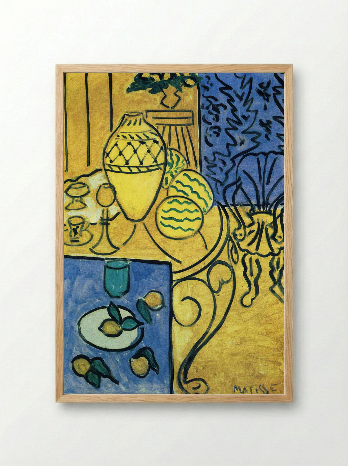 Interior in Yellow - Henri Matisse - Framed Print Wood