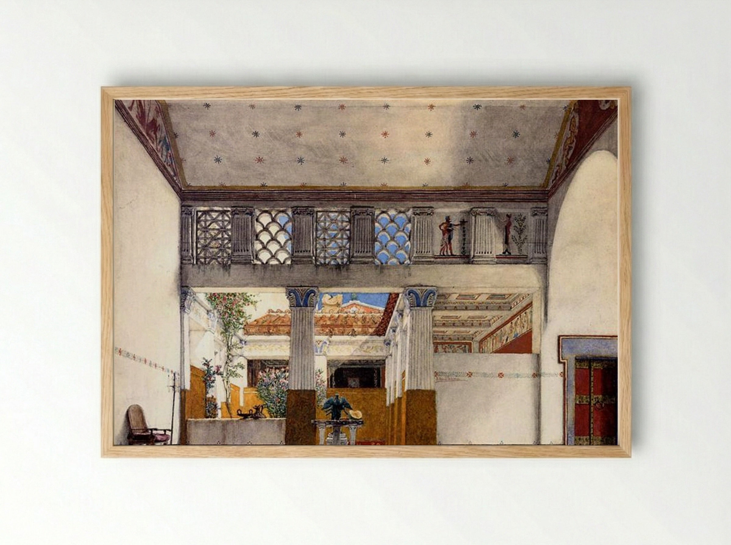 Interior of Caius Martius House - Sir Lawrence Alma-Tadema - Framed Print Wood
