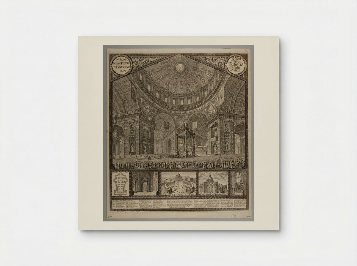 Interior of Saint Peter's at the Jubilee in 1700, under Clement XII - Johann Ulrich Kraus - Poster