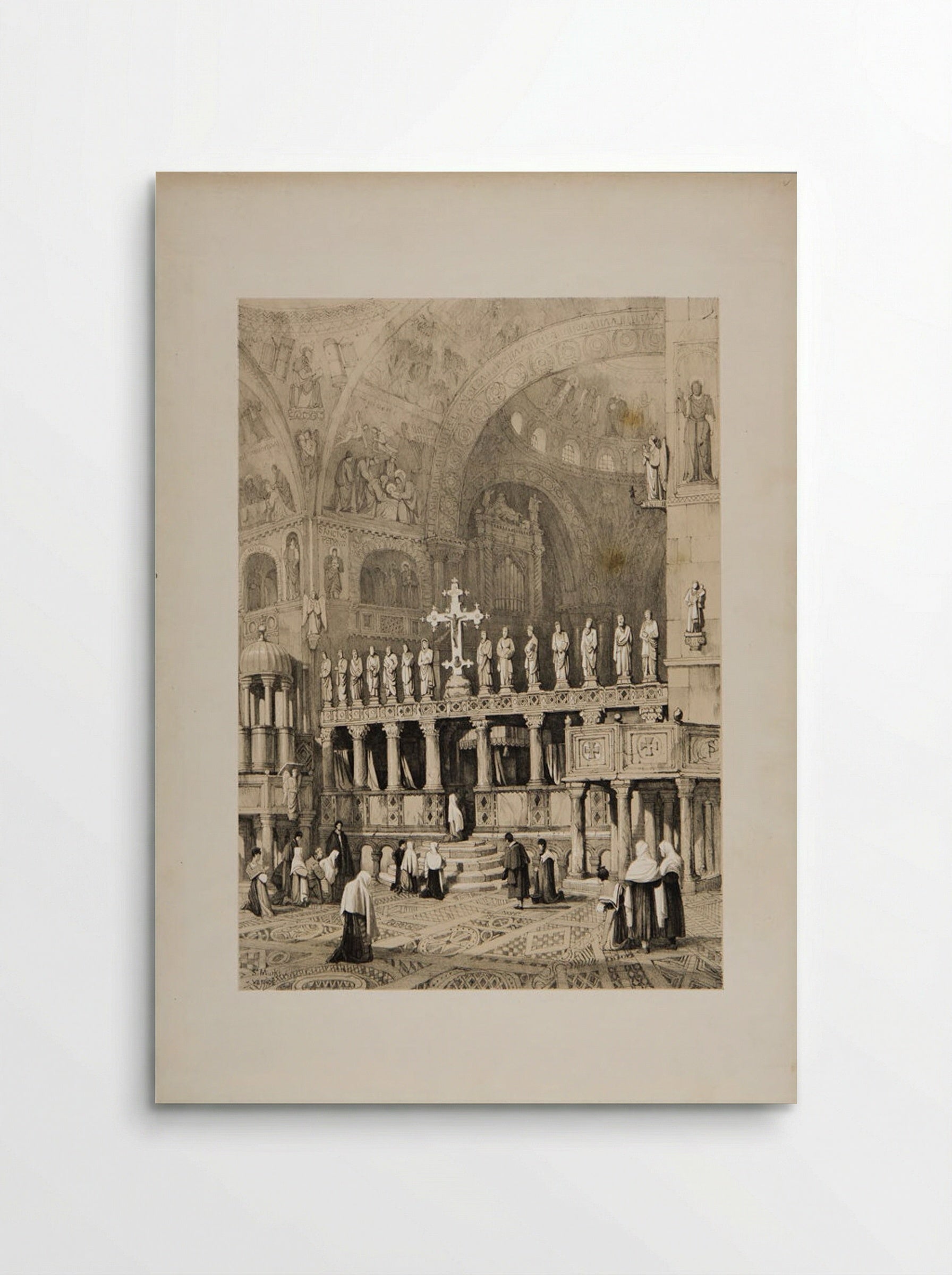 Interior of St Mark's Basilica, Venice - Samuel Prout - Poster