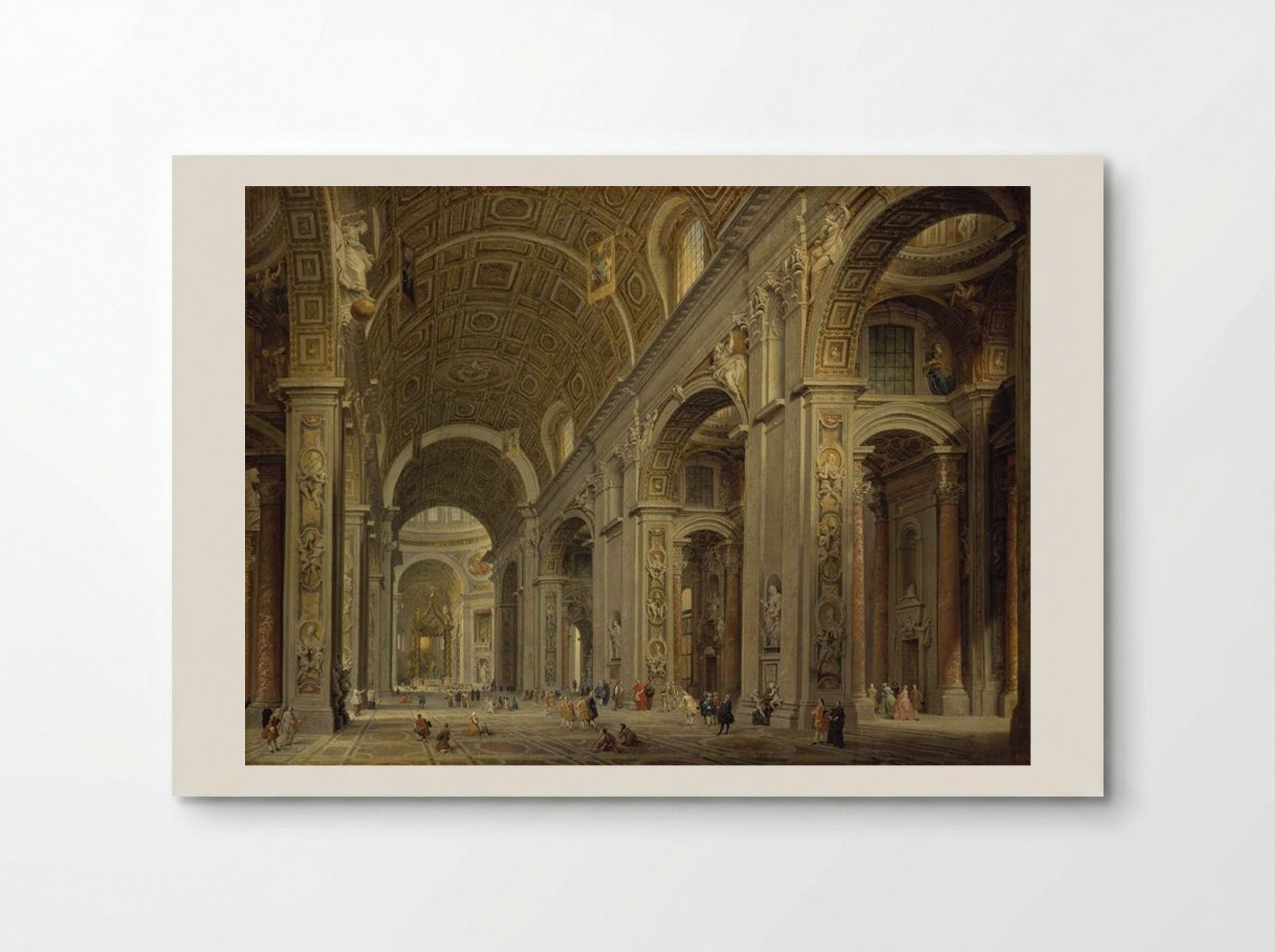 Interior of St Peter's in Rome - Giovanni Paolo Panini - Poster