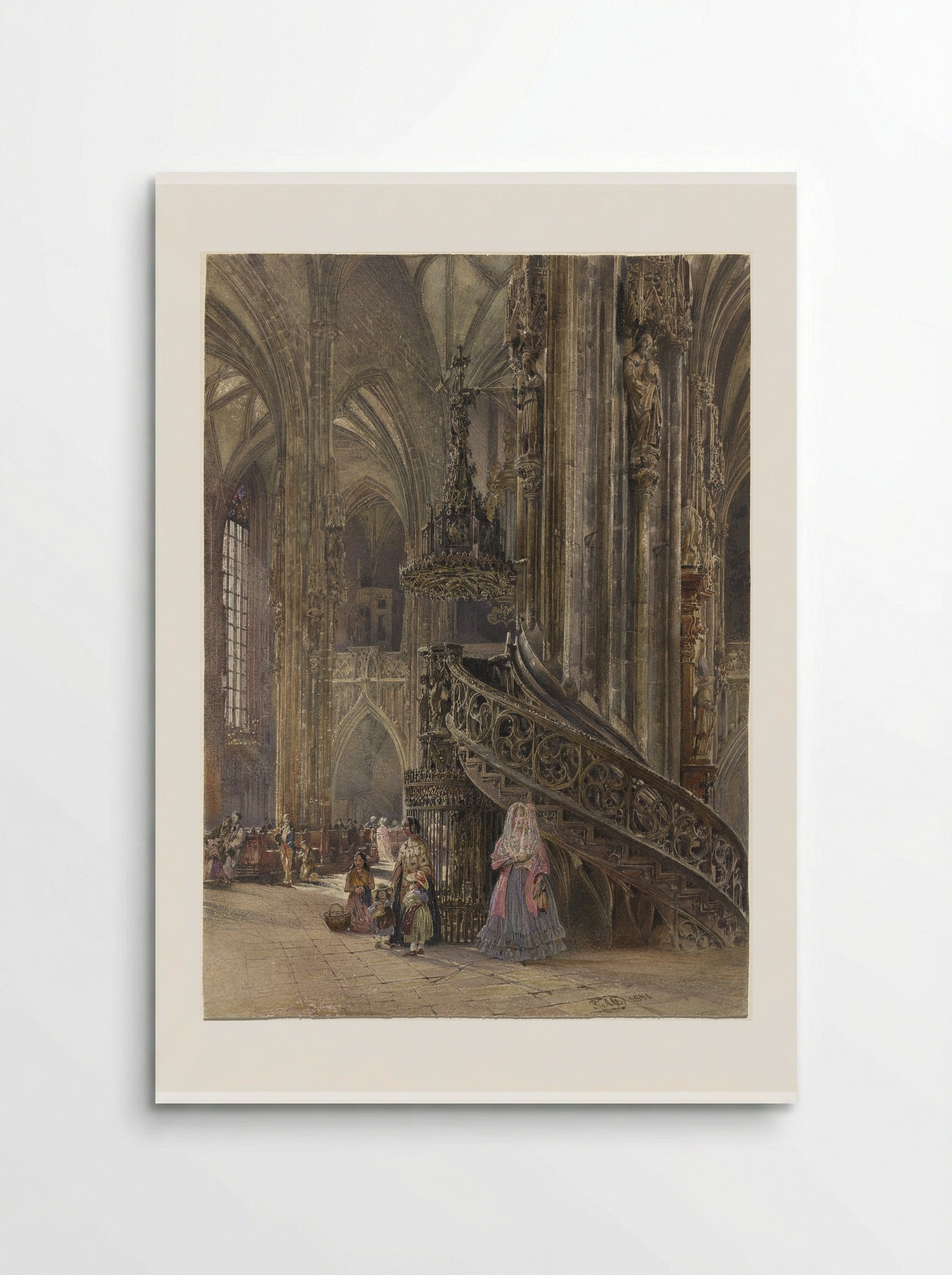 Interior of St. Stephen's Cathedral, Vienna - Rudolf von Alt - Poster