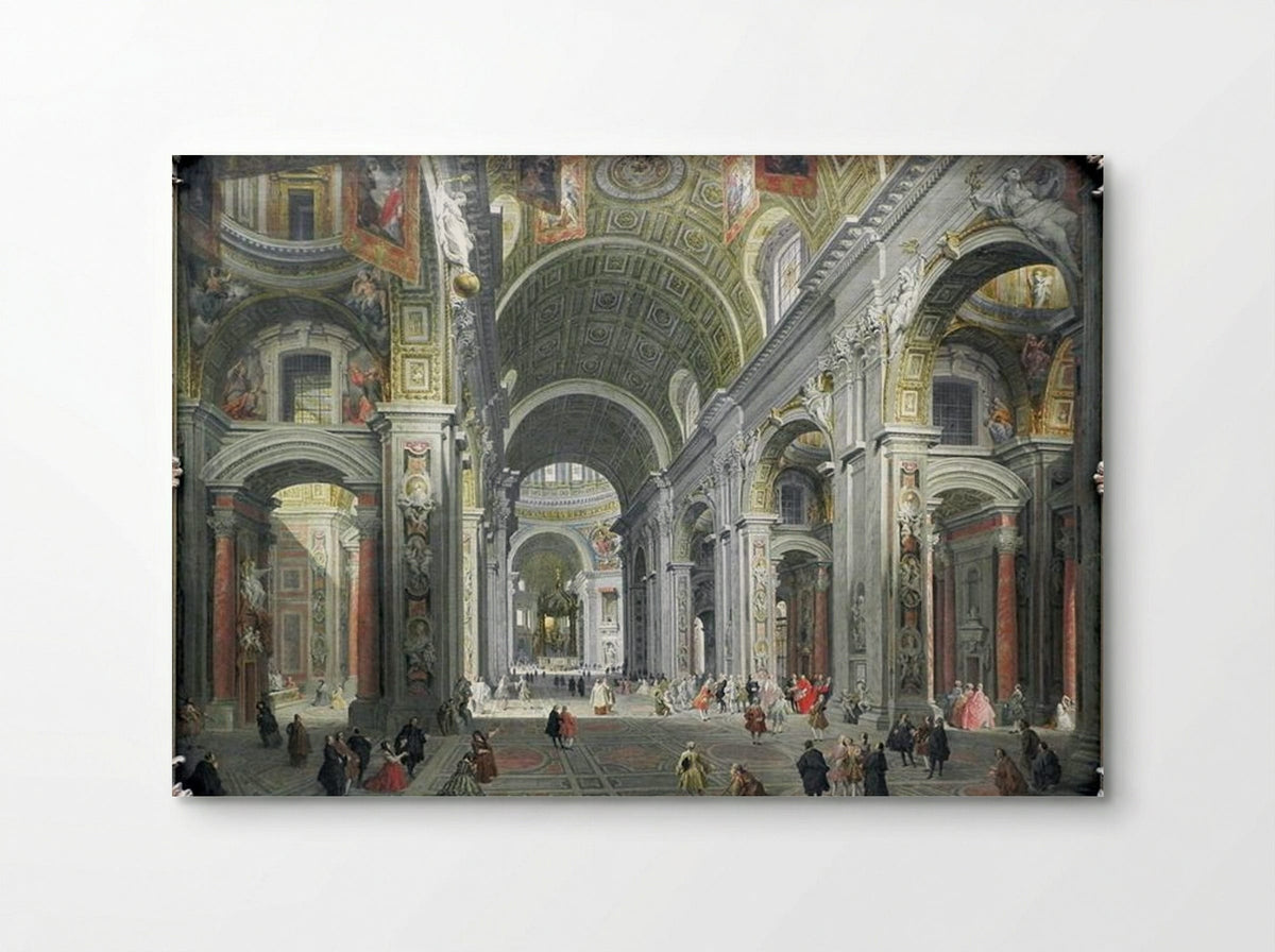 Interior of St. Peter's, Rome - Giovanni Paolo Panini - Poster
