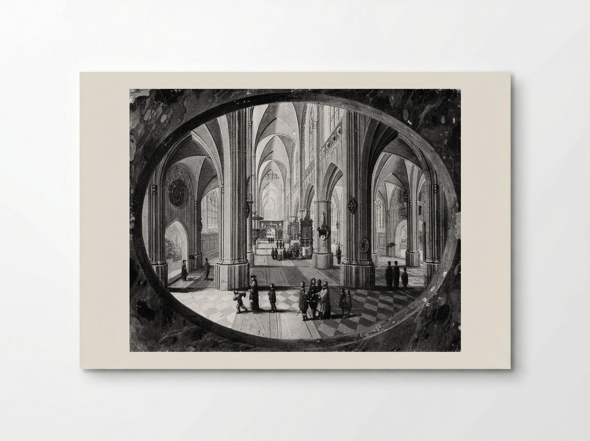 Interior of a Gothic Church by Day - Pieter Neeffs the Elder - Poster