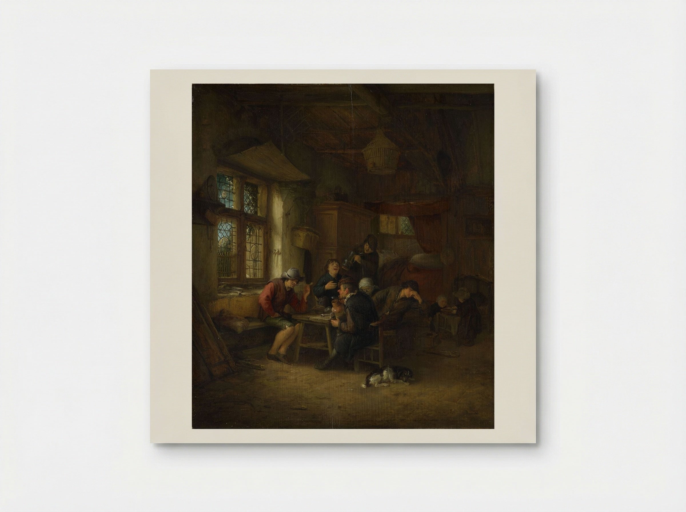 Interior of a Tavern - Adriaen van Ostade - Poster