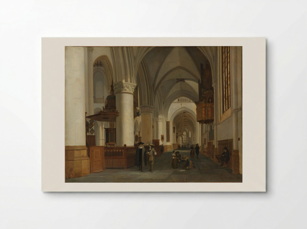 Interior of the Grote Kerk, Haarlem - Job Adriaensz Berckheyde - Poster