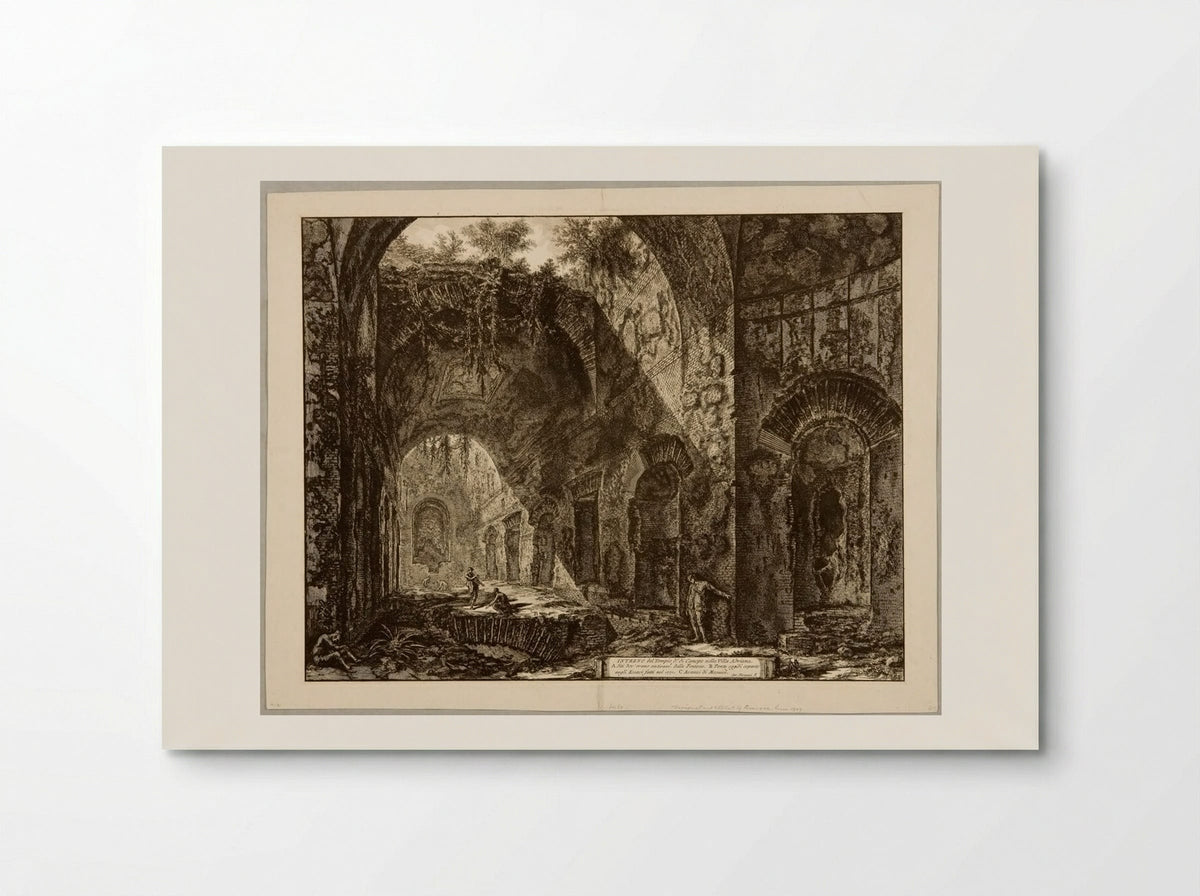 Interior of the Temple of the Canopus, Villa Adriana, Tivoli - Giovanni Battista Piranesi - Poster