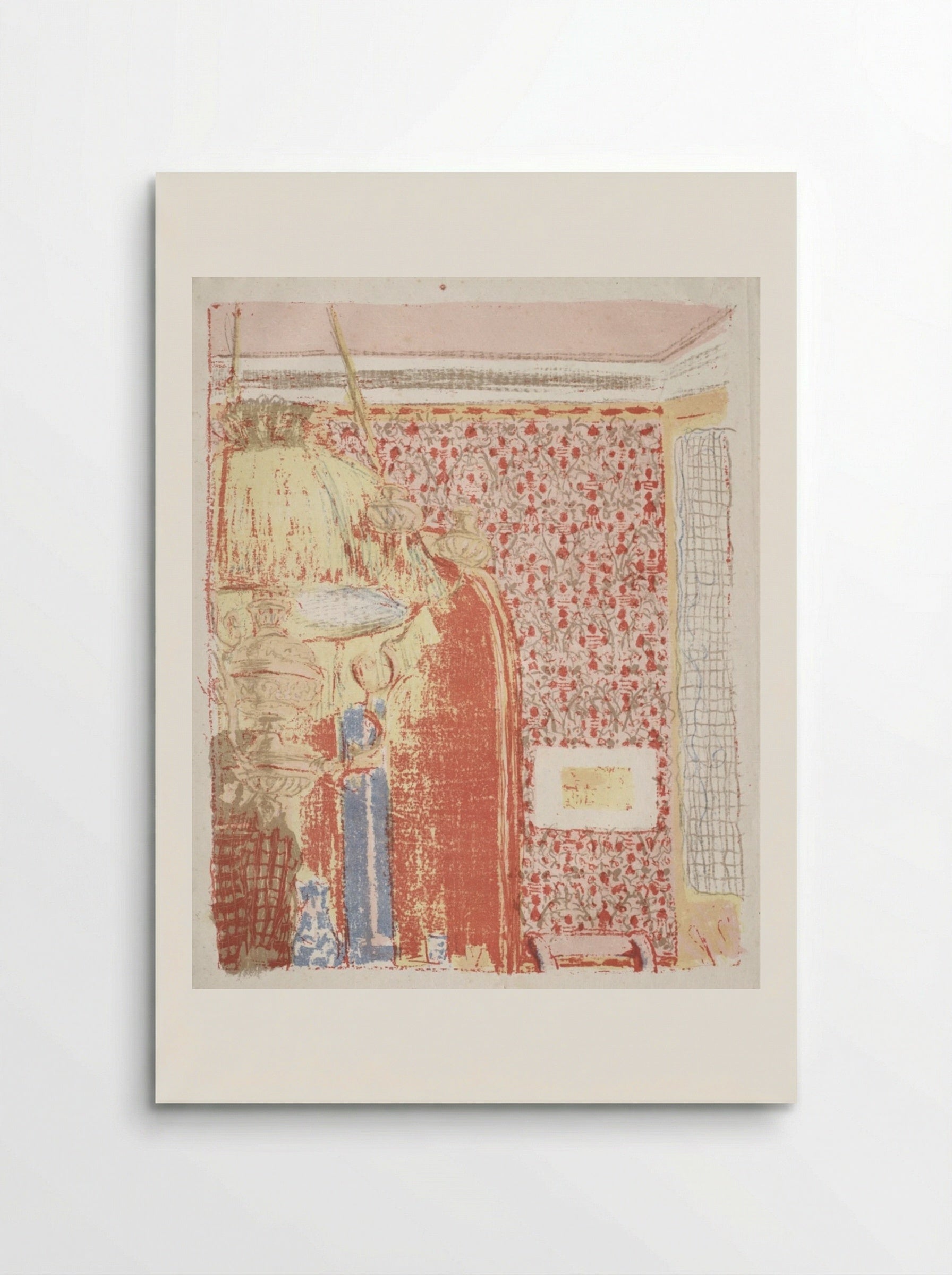 Interior with Pink Wallpaper II - Édouard Vuillard - Poster