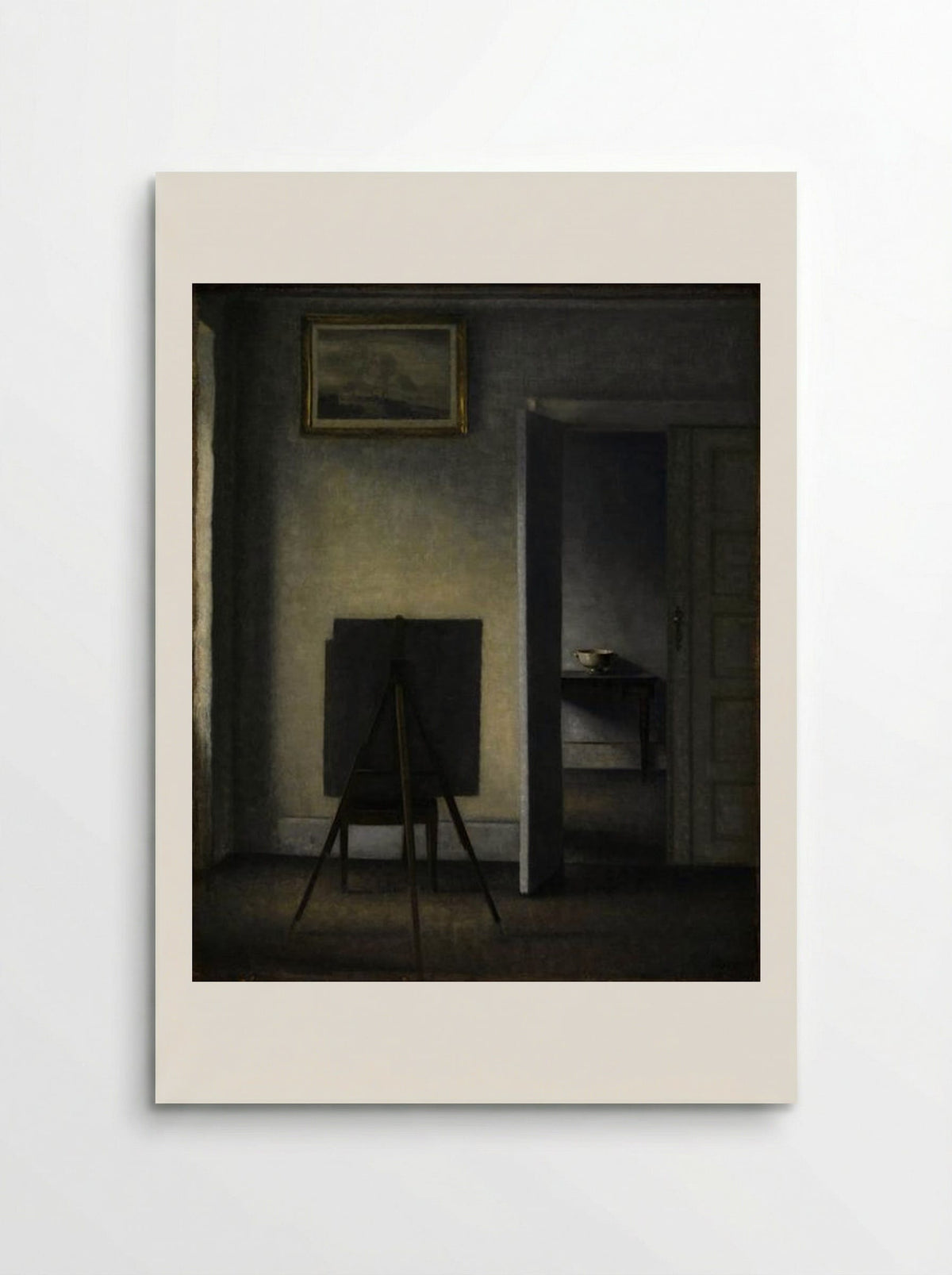 Interior with the Artist's Easel - Vilhelm Hammershøi - Poster