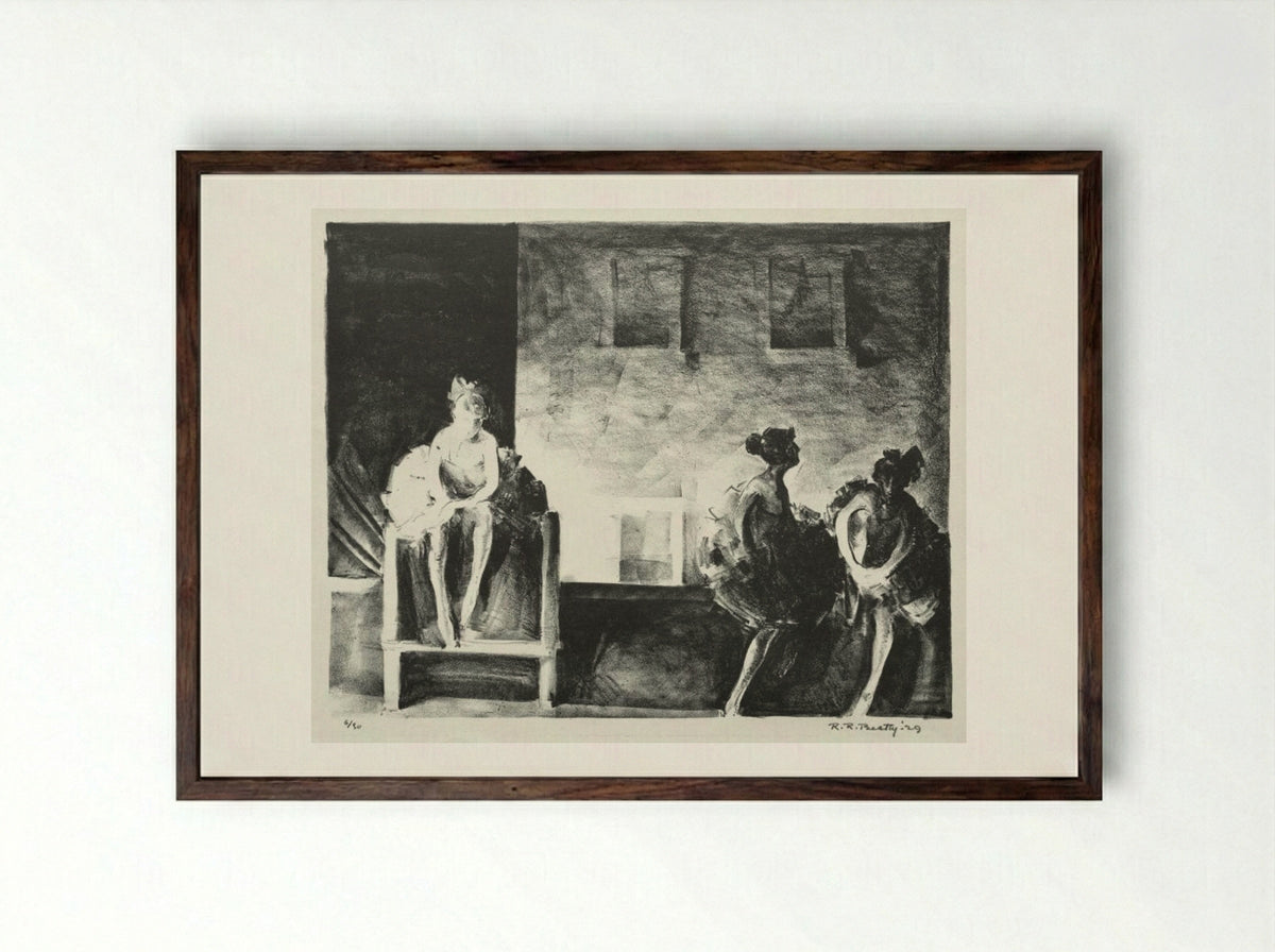 Intermission - Richard Beatty - Framed Print Dark Wood