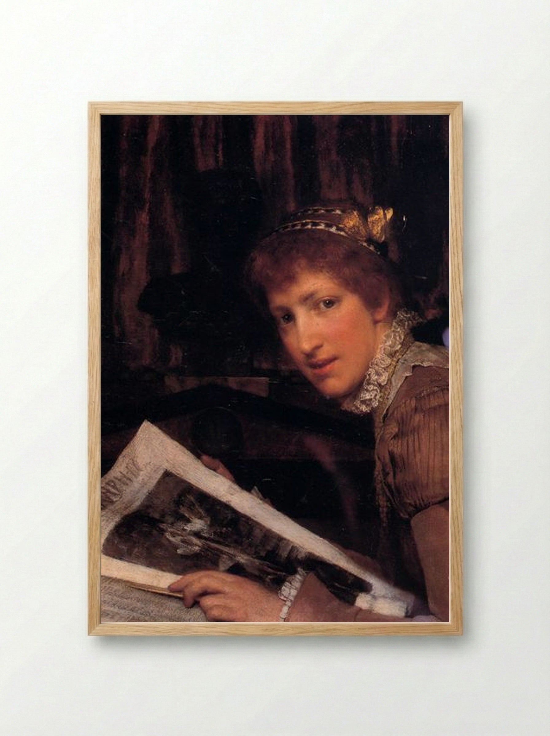 Interrupted - Sir Lawrence Alma-Tadema - Framed Print Wood