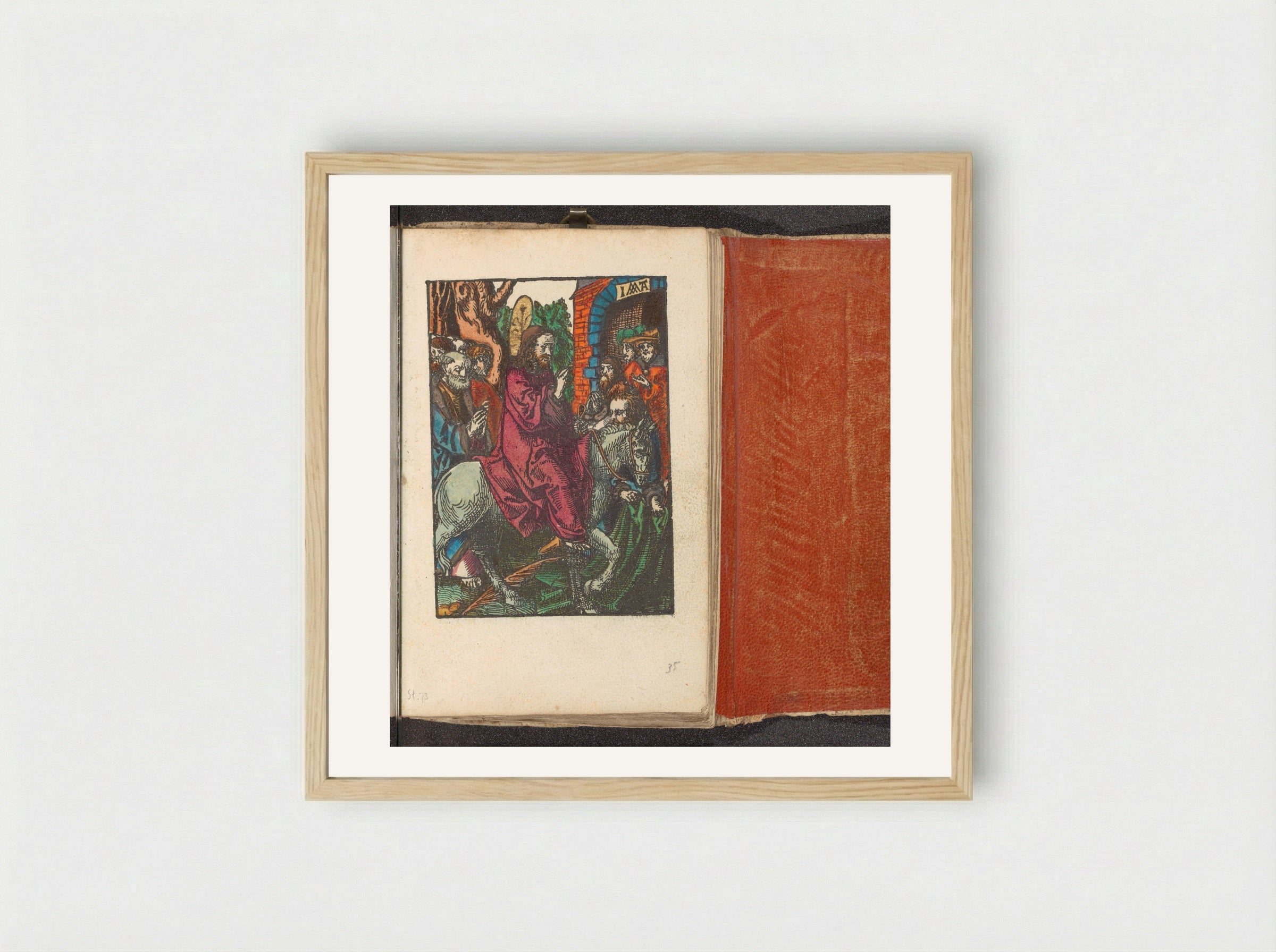 Intocht in Jeruzalem - Doen Pietersz. - Framed Print Wood