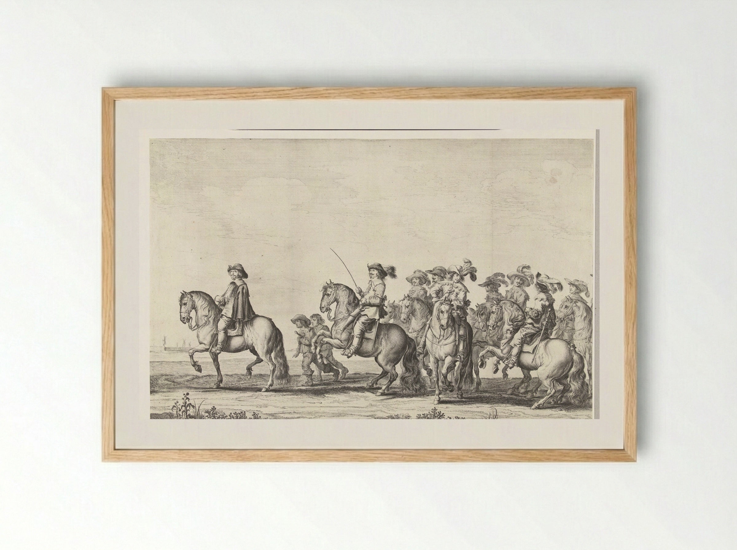 Intocht van Maria de Médicis te Amsterdam (plaat 2) - Pieter Nolpe - Framed Print Wood