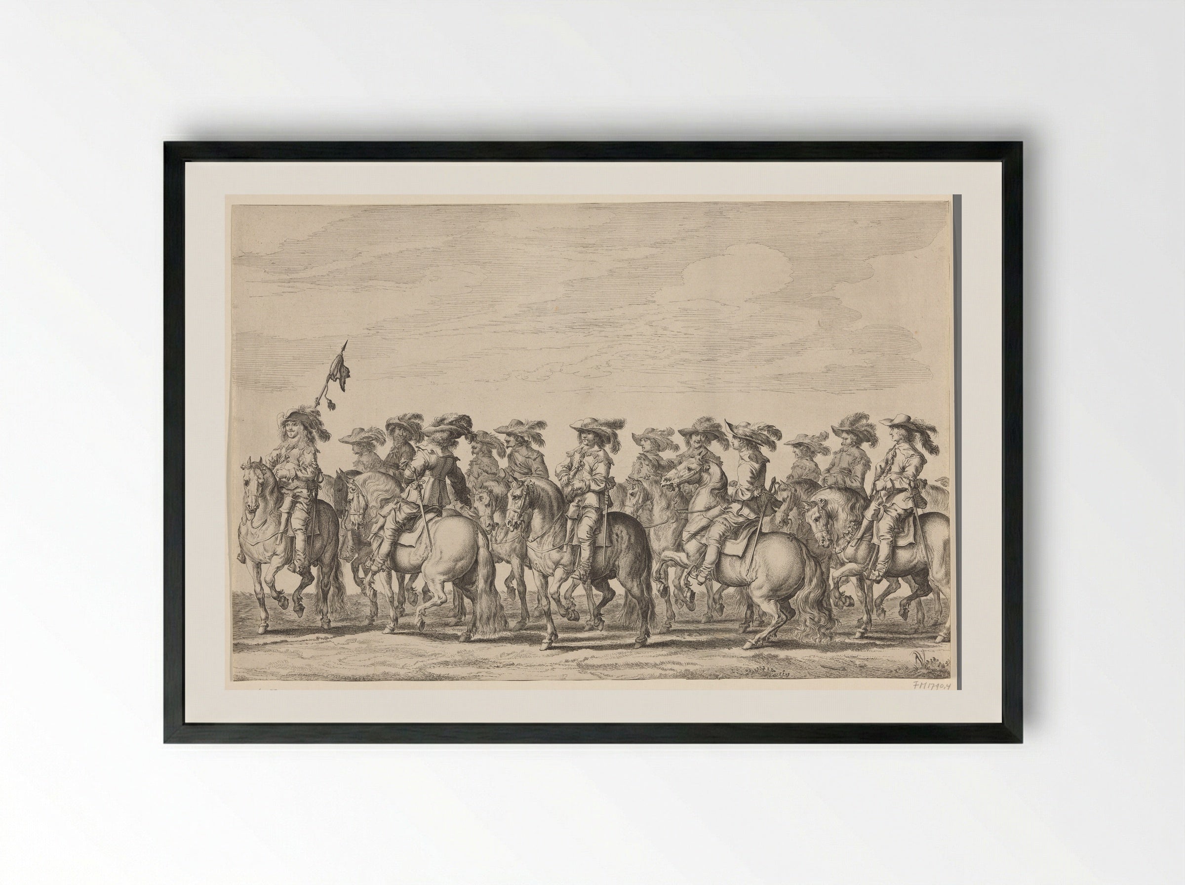 Intocht van Maria de Médicis te Amsterdam (plaat 4) - Pieter Nolpe - Framed Print Black