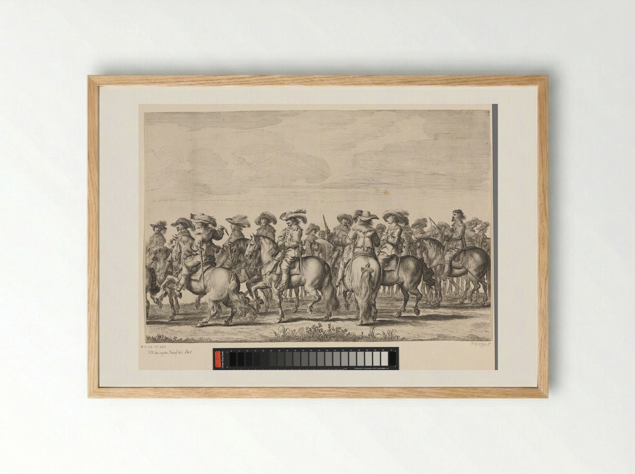 Intocht van Maria de Médicis te Amsterdam (plaat 5) - Pieter Nolpe - Framed Print Wood