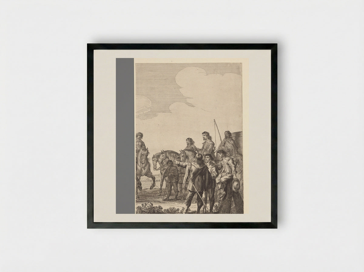 Intocht van Maria de Médicis te Amsterdam (plaat 7) - Pieter Nolpe - Framed Print Black