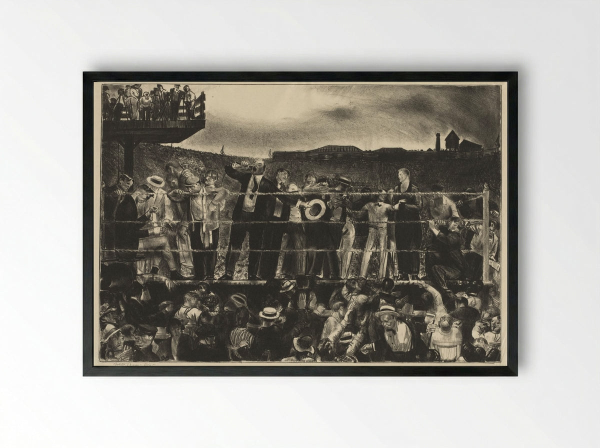 Introducing Georges Carpentier - George Bellows - Framed Print Black