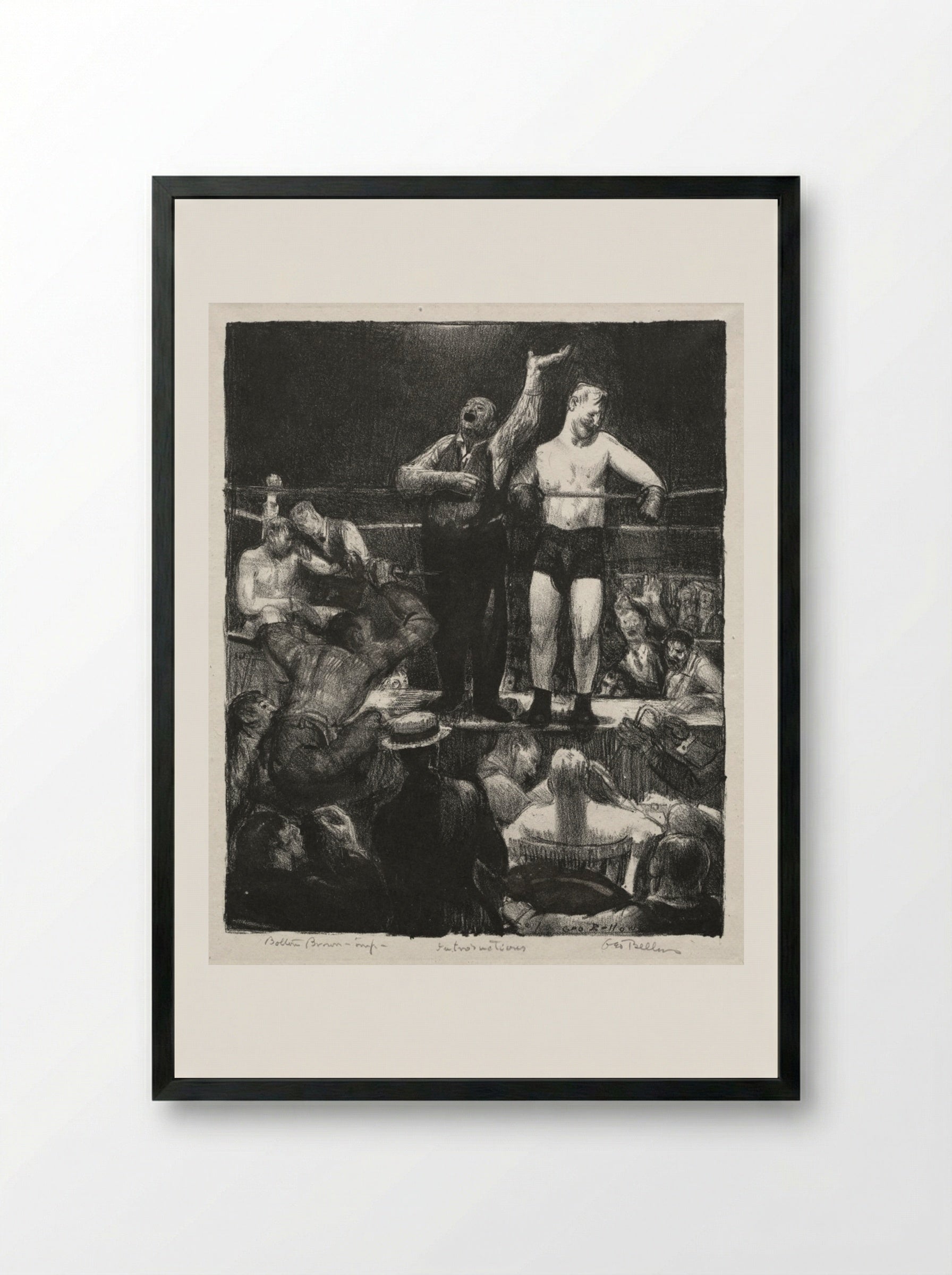 Introductions - George Bellows - Framed Print Black