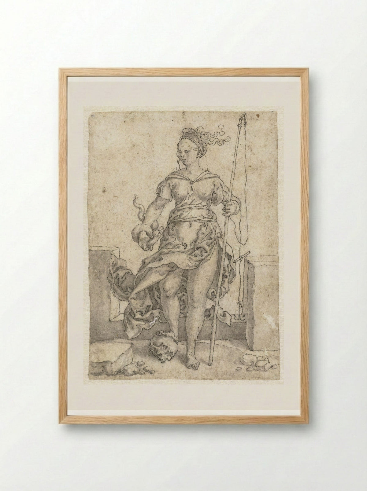 Invidia (Envy) - Heinrich Aldegrever - Framed Print Wood