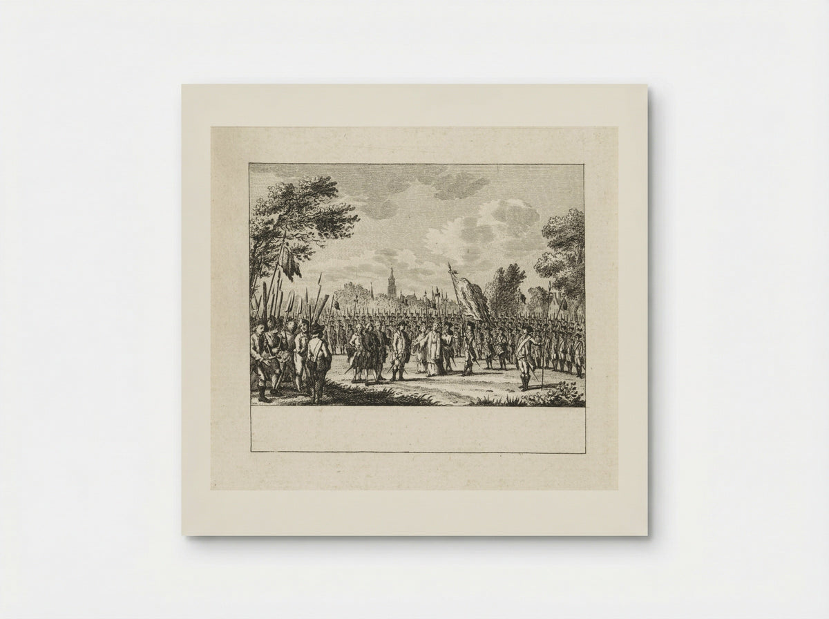 Inzegening van het vaandel, buiten Luik - Cornelis Brouwer - Poster
