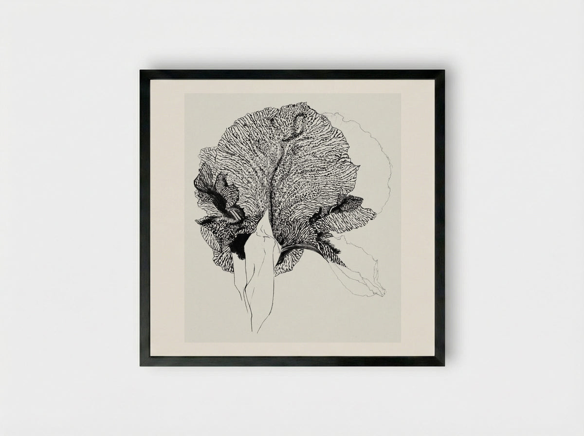 Iris - Julie de Graag - Framed Print Black
