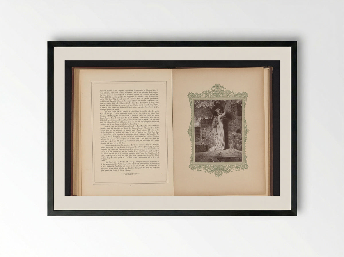 Irmgard and Immo - Friedrich Bruckmann - Framed Print Black