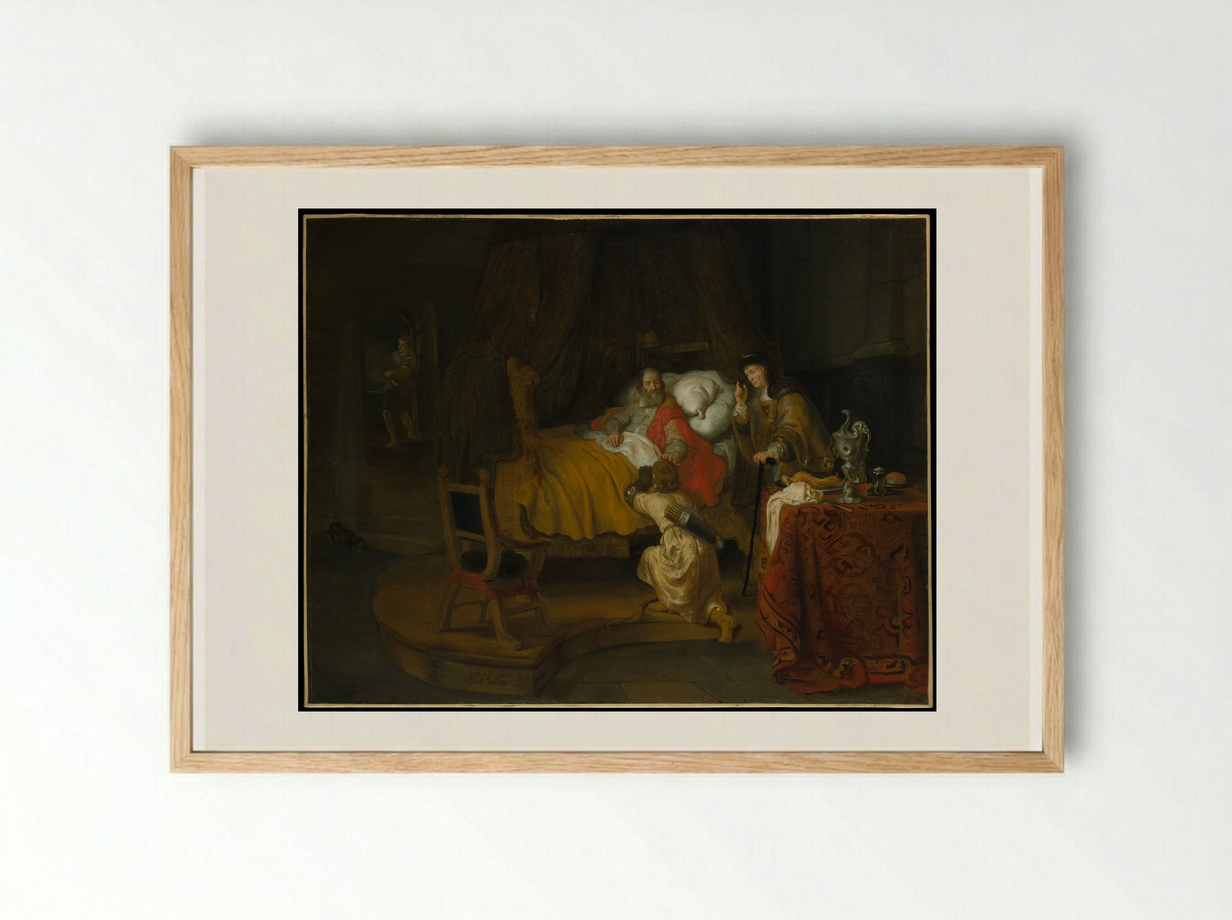 Isaac Blessing Jacob - Gerbrand van den Eeckhout - Framed Print Wood