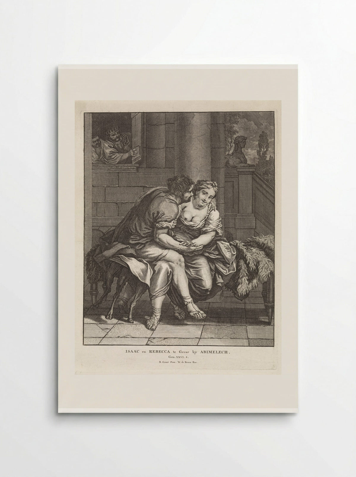 Isaac and Rebecca in Gerar - Matthijs Pool - Poster
