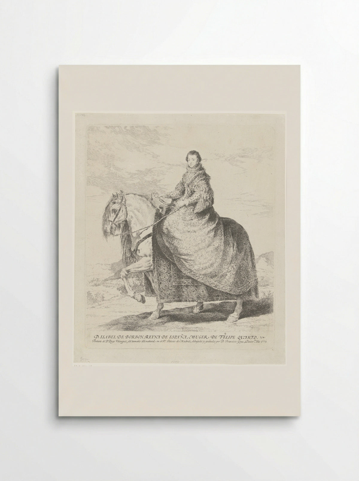 Isabel de Borbón on Horseback - Francisco Goya - Poster