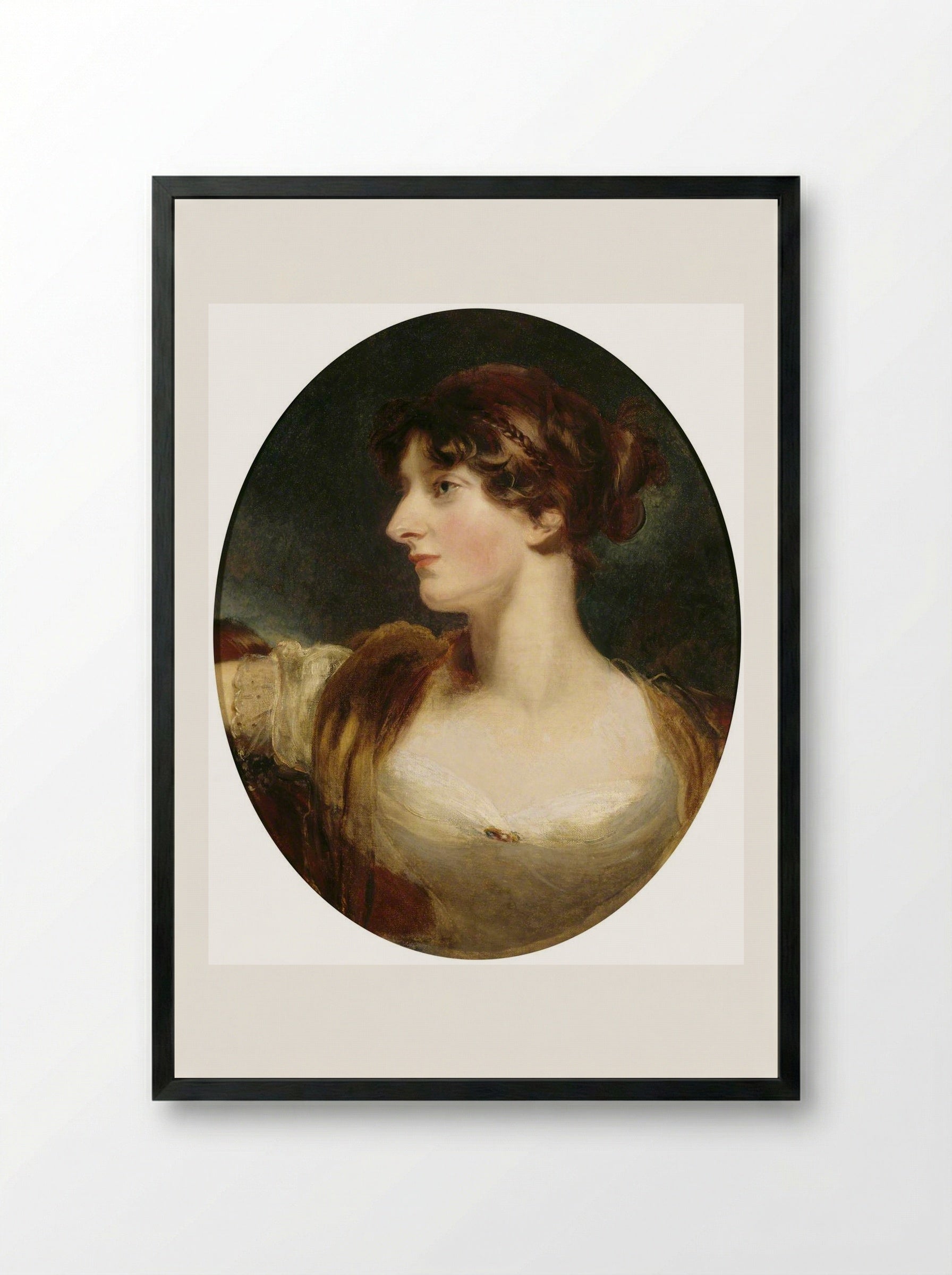 Isabella Anne Hutchinson - Sir Thomas Lawrence - Framed Print Black