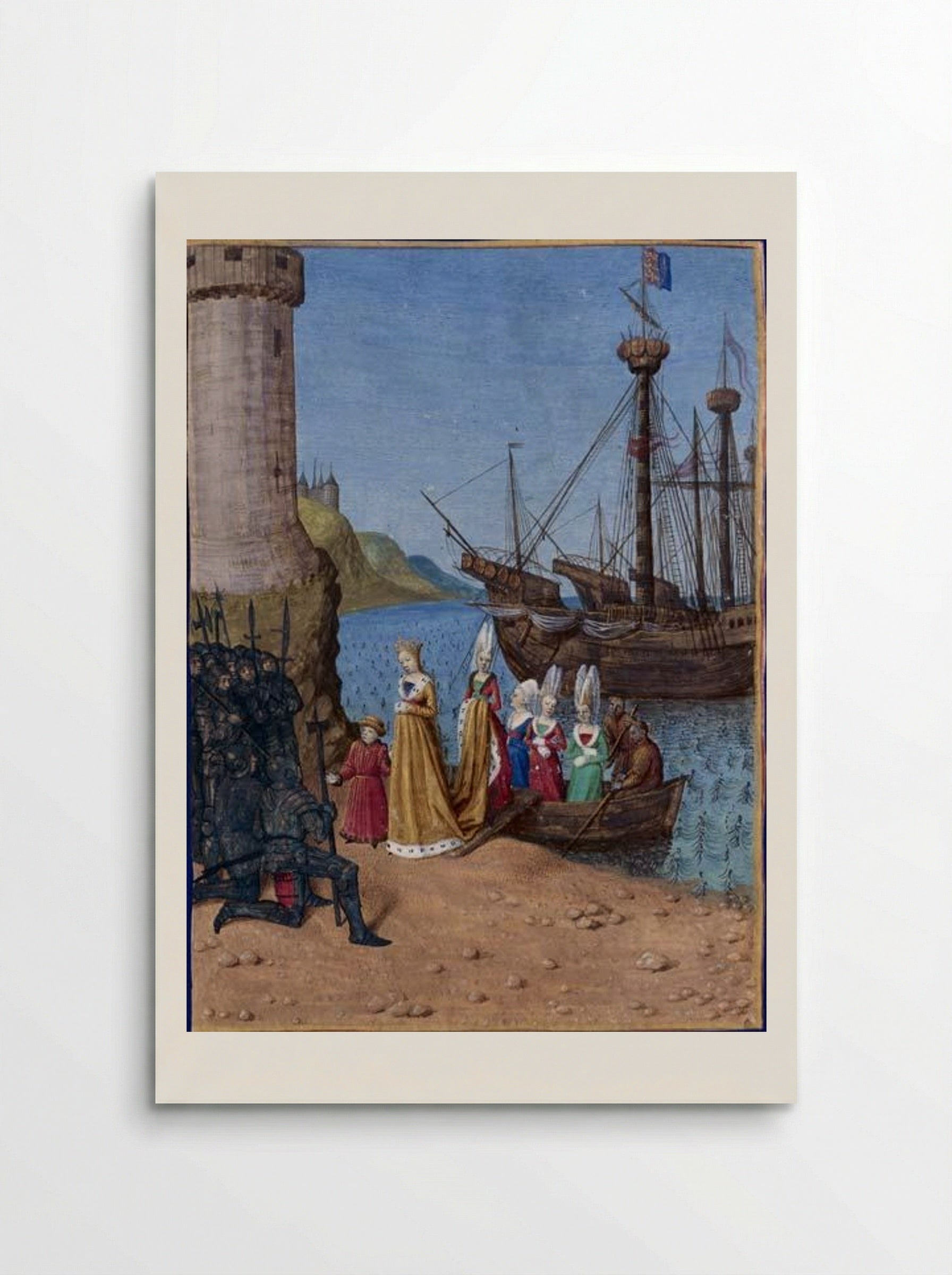 Isabella of France Landing in England - Jean Fouquet - Poster