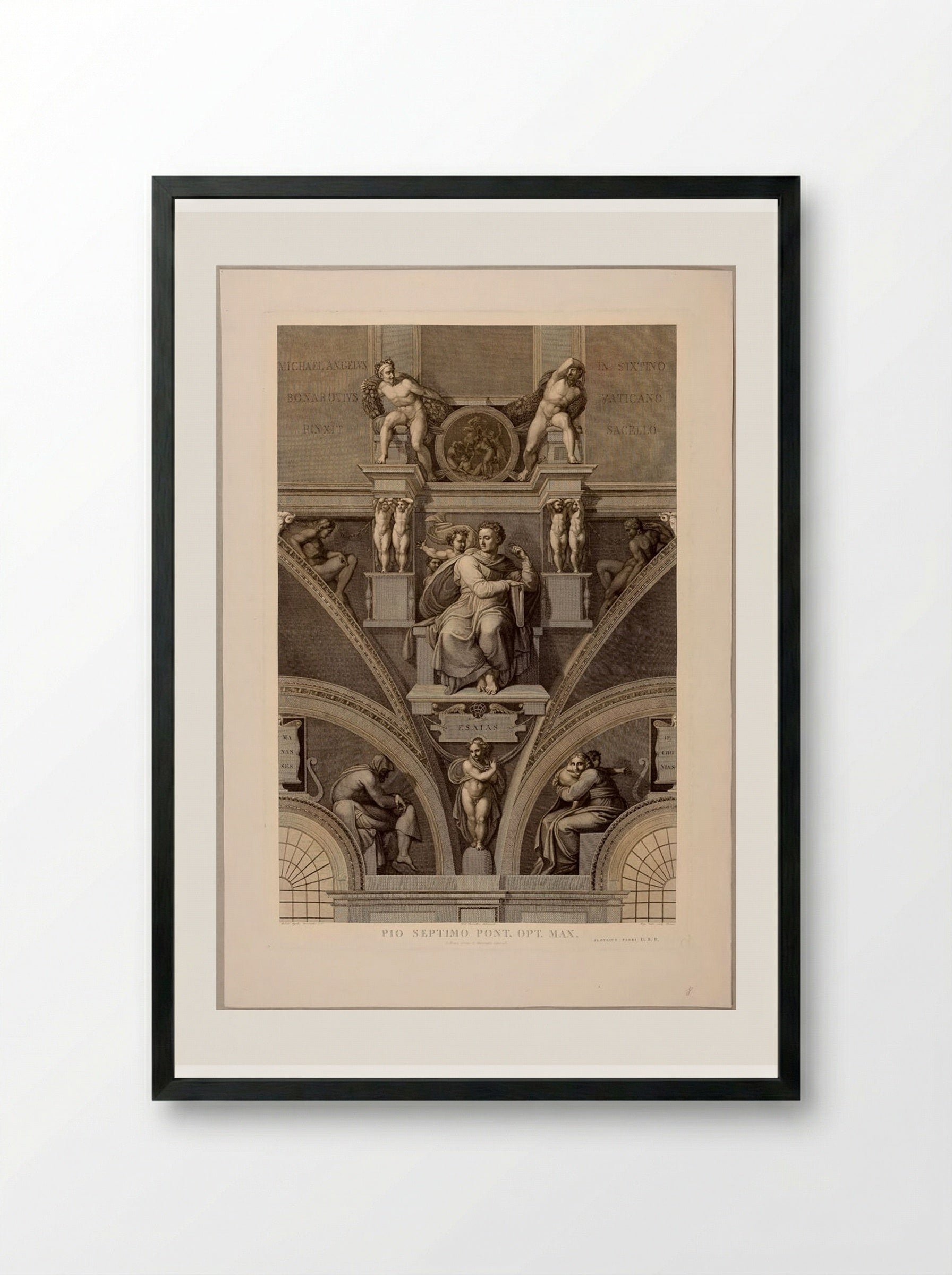 Isaiah (After Michelangelo) - Domenico Cunego - Framed Print Black