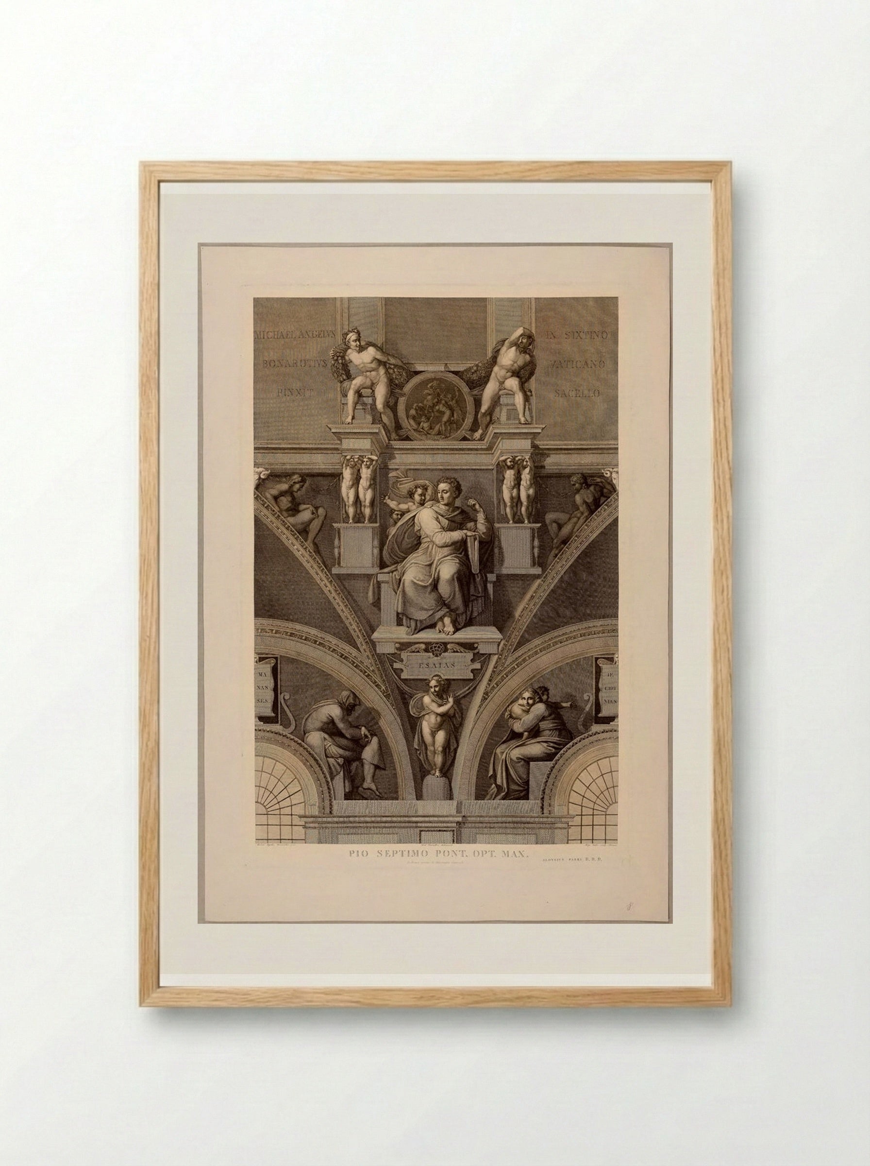 Isaiah (After Michelangelo) - Domenico Cunego - Framed Print Wood