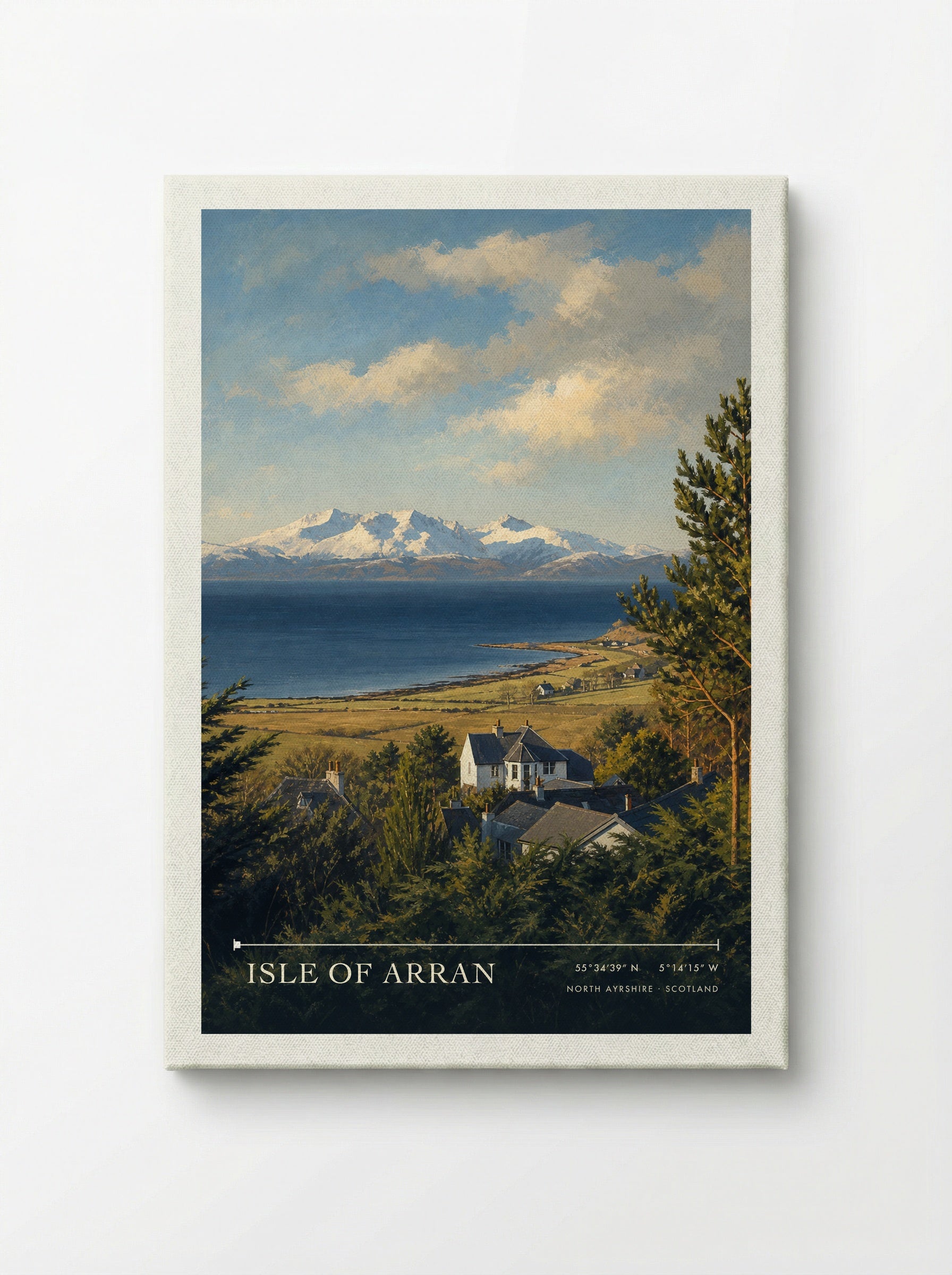 Isle of Arran North Ayrshire Scotland Travel Poster - Canvas