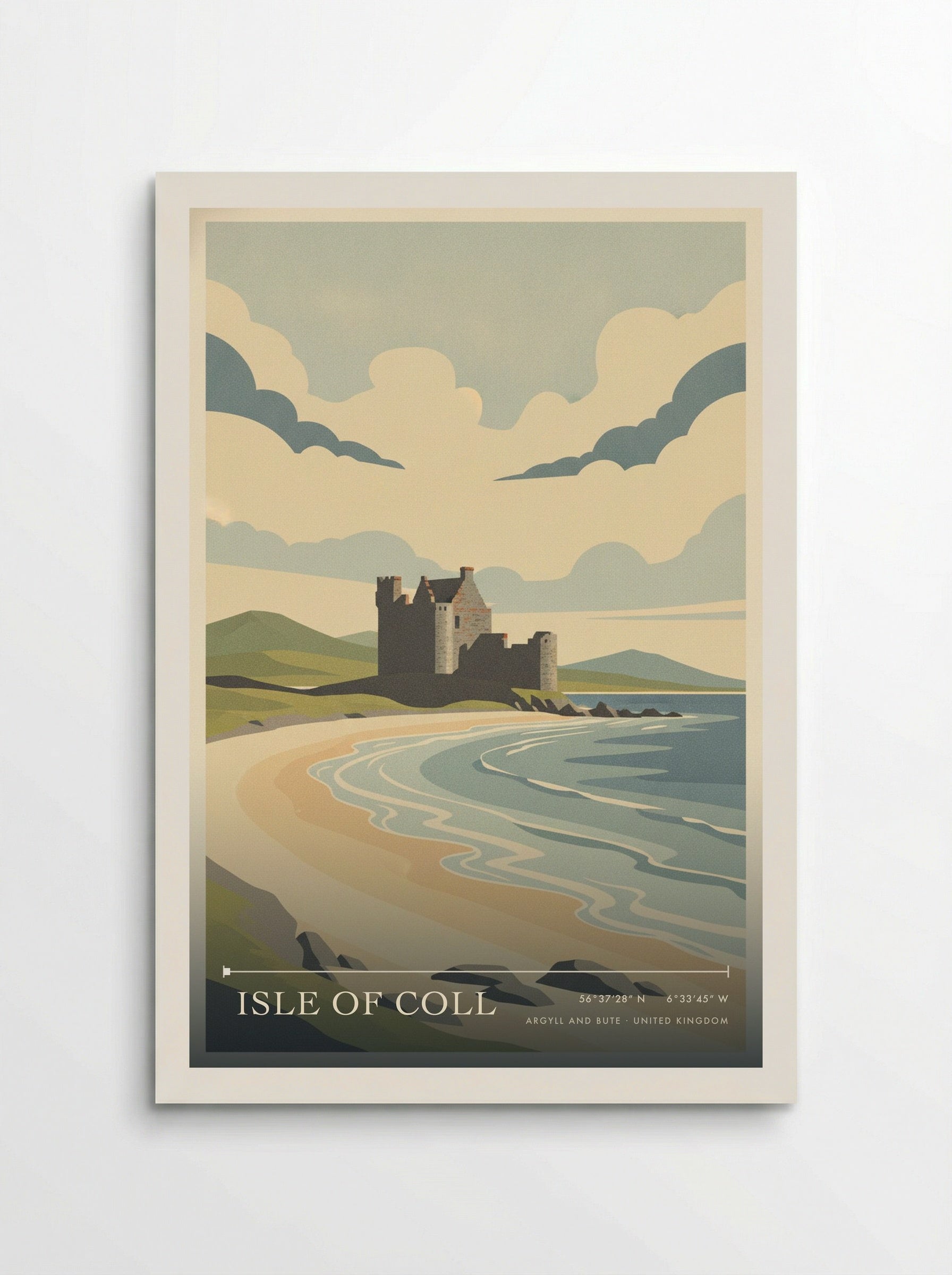 Isle of Coll Argyll and Bute United Kingdom Travel Poster - Poster